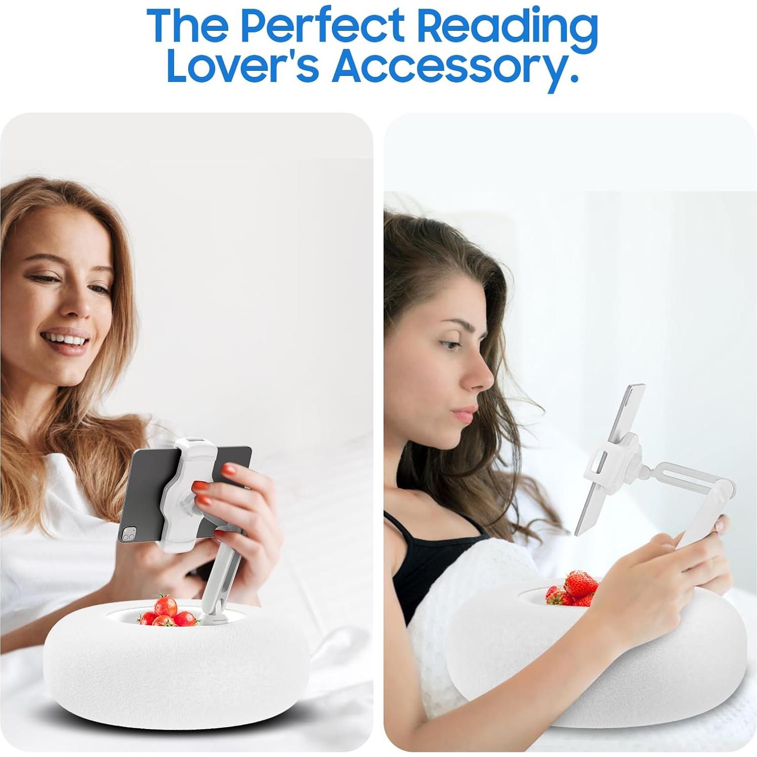 Soporte de Almohada para Tableta y Snacks Debtrop Blanco