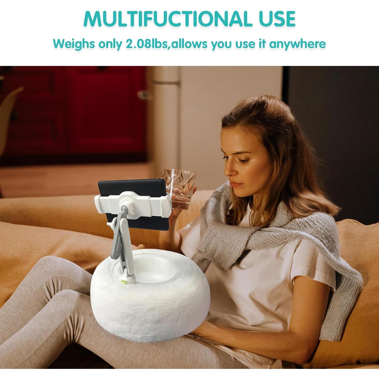 Soporte de Almohada para Tableta y Snacks Debtrop Blanco