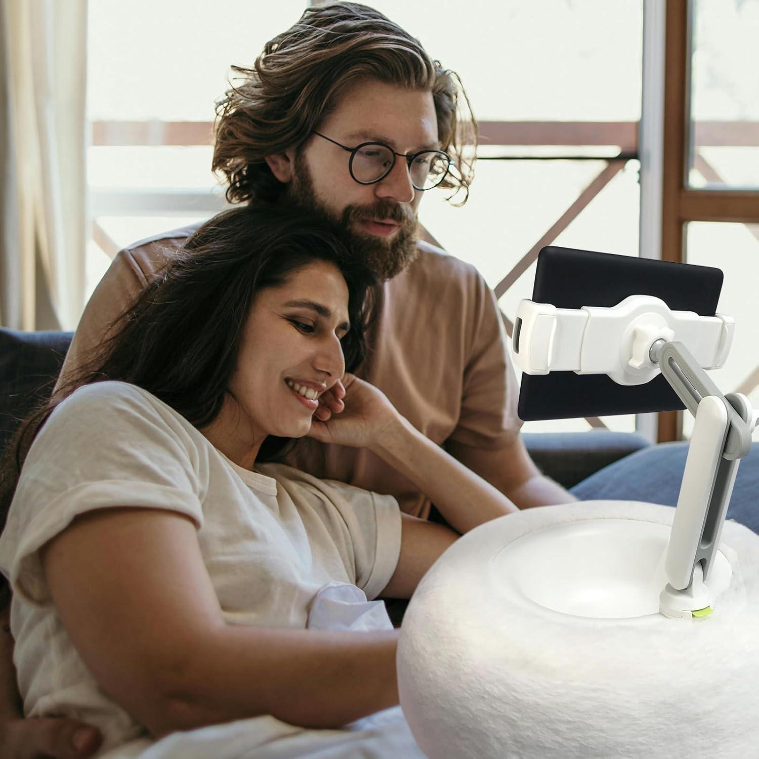 Soporte de Almohada para Tableta y Snacks Debtrop Blanco