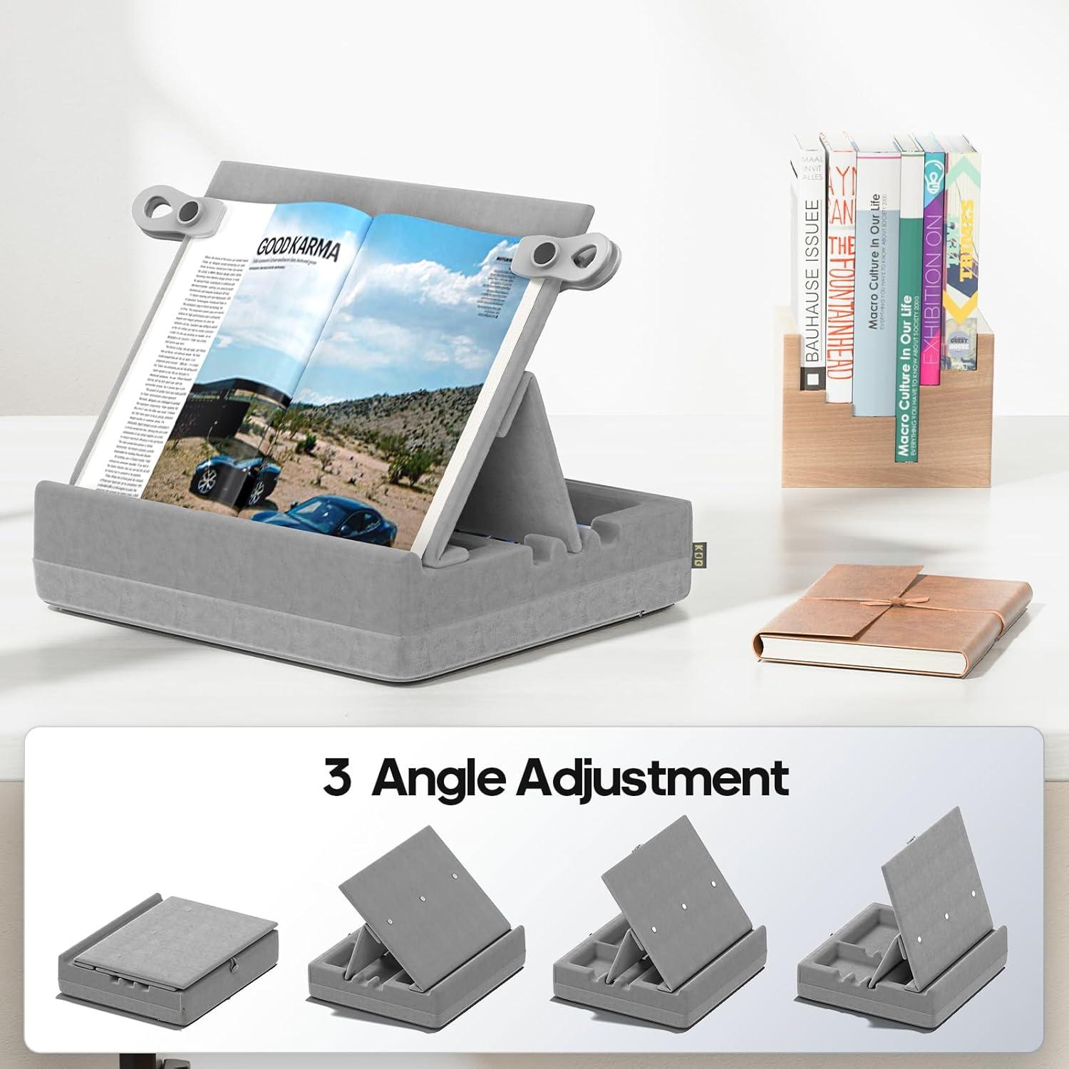 Soporte para Libros KDD Plegable con Almacenamiento Gris