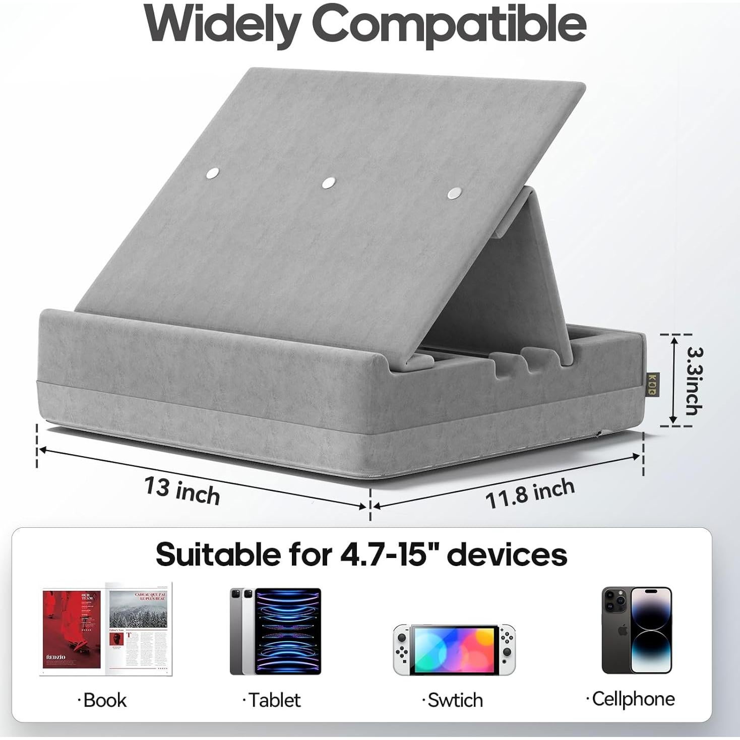Soporte para Libros KDD Plegable con Almacenamiento Gris