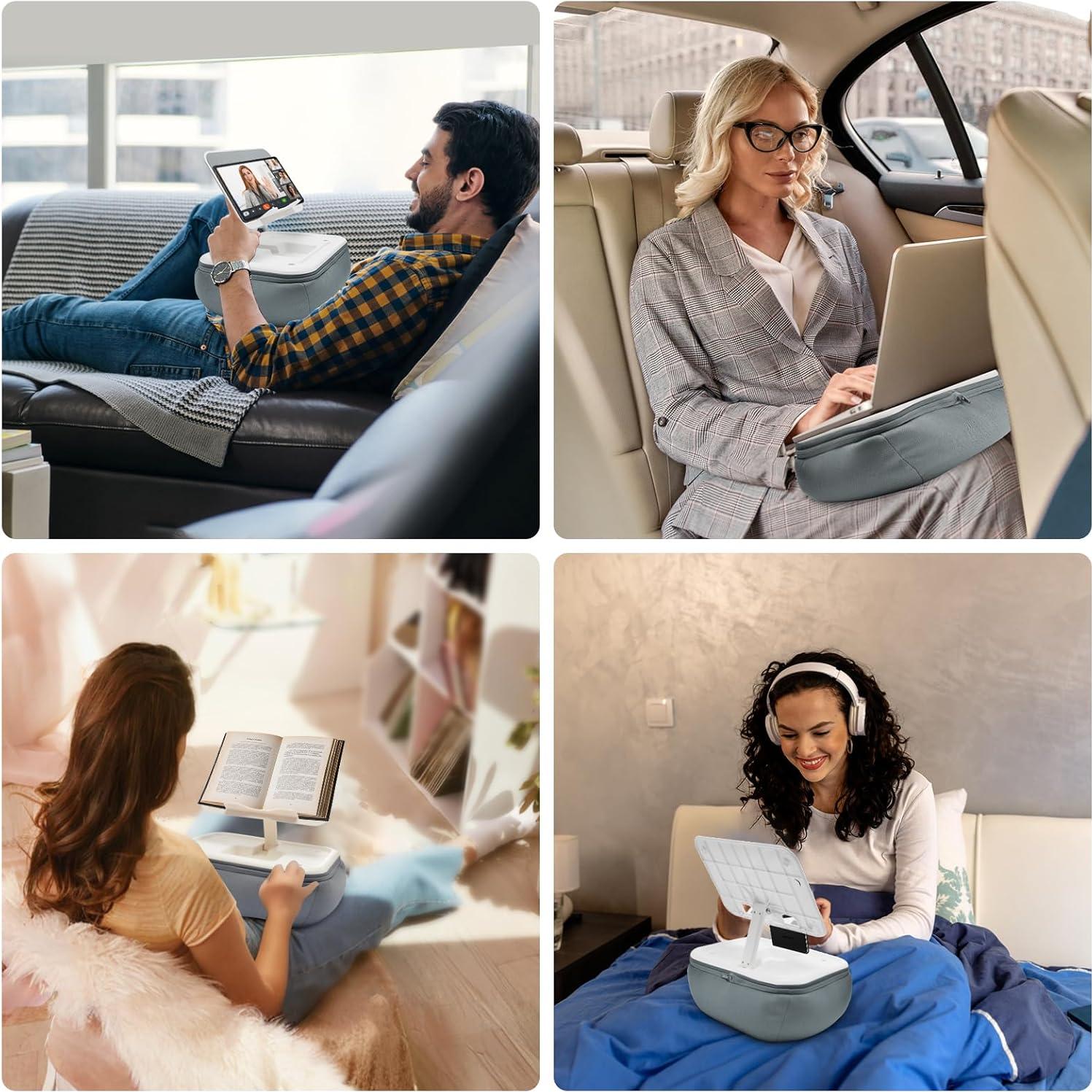 Soporte de Almohada CGBE para Kindle y Tabletas - Gris