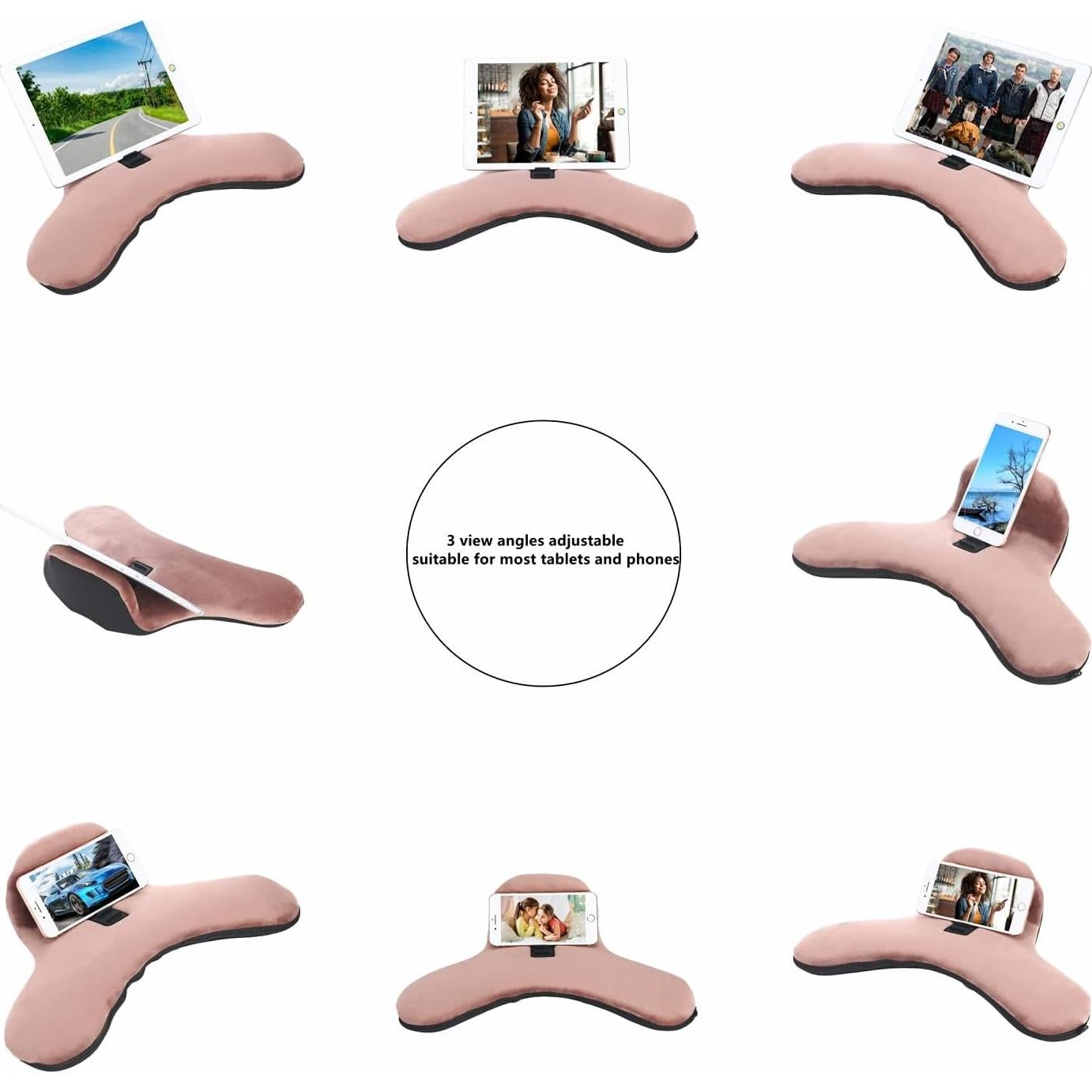 Almohada Soporte para Tabletas y Smartphones OKATOPGEAKO Marrón