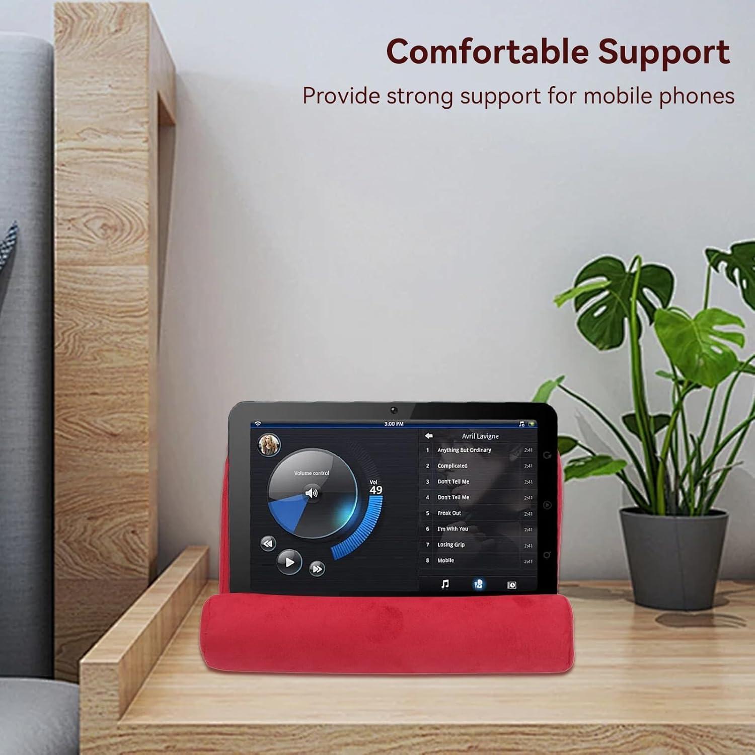 Soporte de Almohada para Tableta Cyrank Rojo 24.5x16.5x12 cm