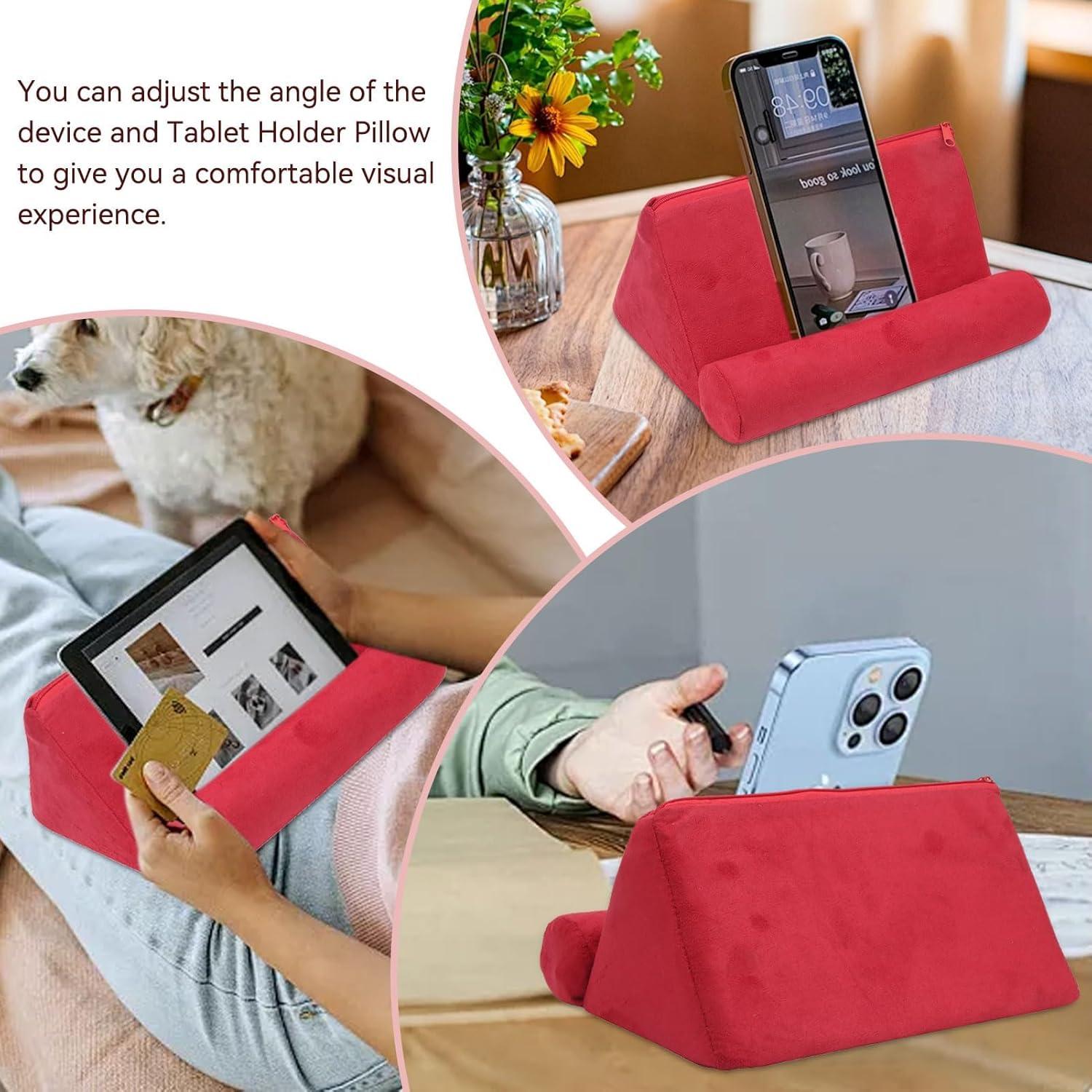 Soporte de Almohada para Tableta Cyrank Rojo 24.5x16.5x12 cm