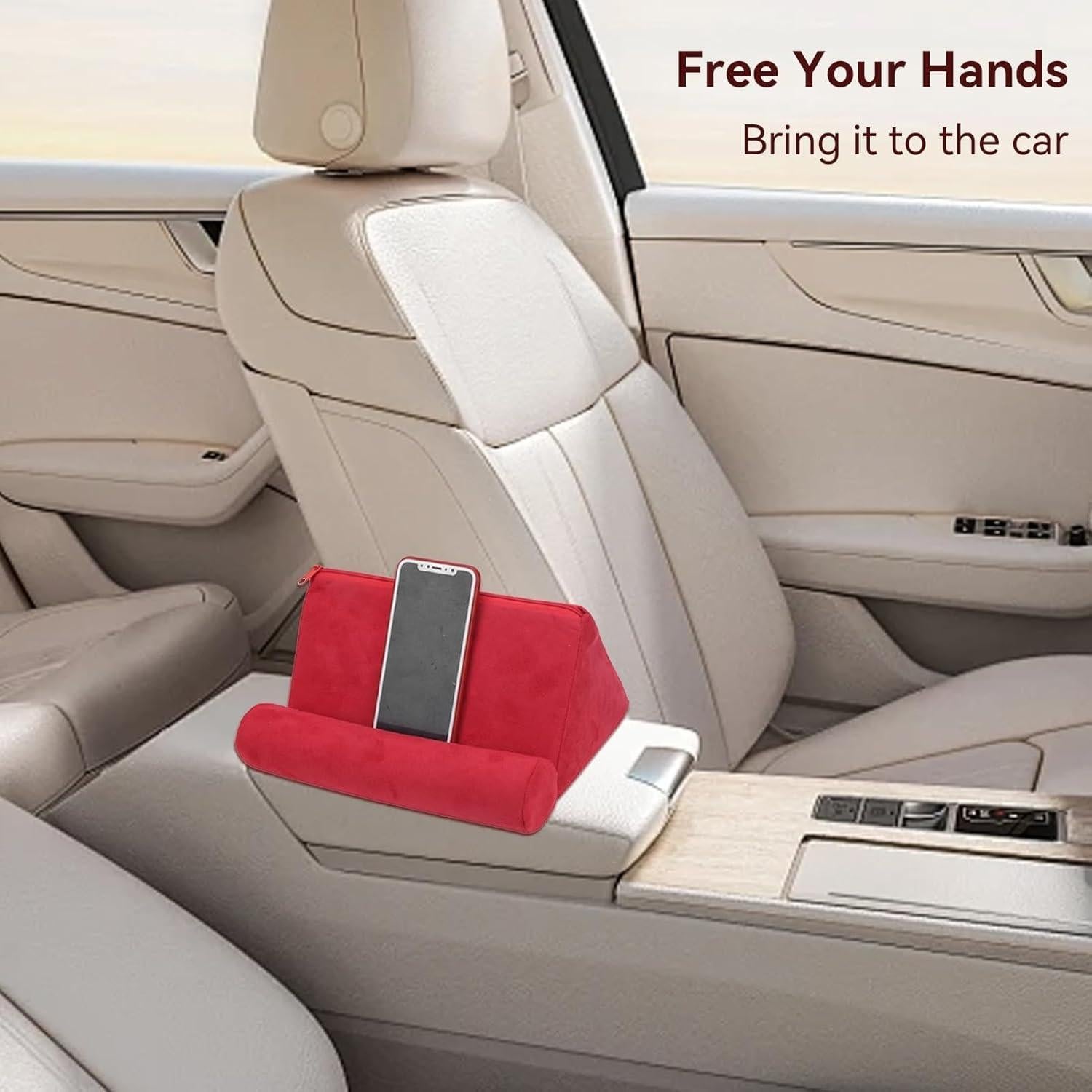 Soporte de Almohada para Tableta Cyrank Rojo 24.5x16.5x12 cm