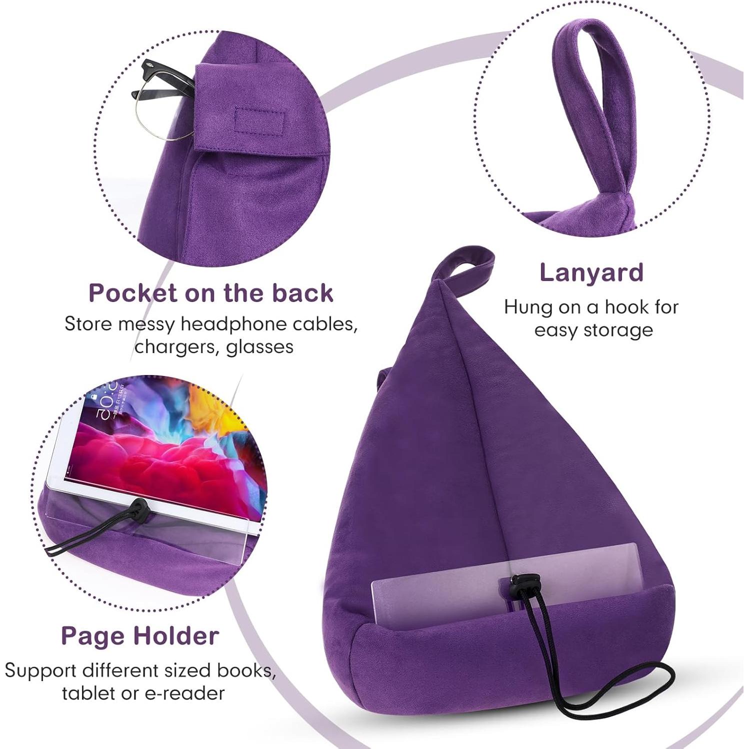 Soporte de Libros Tioncy con Cojín Morado para Lectura