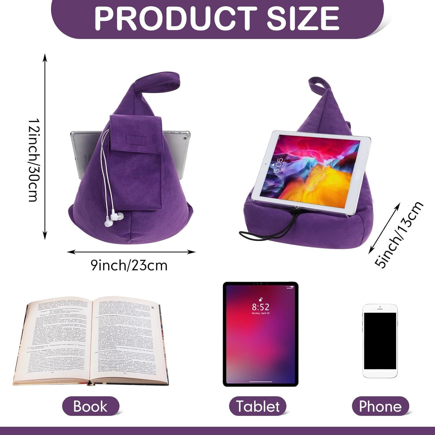 Soporte de Libros Tioncy con Cojín Morado para Lectura