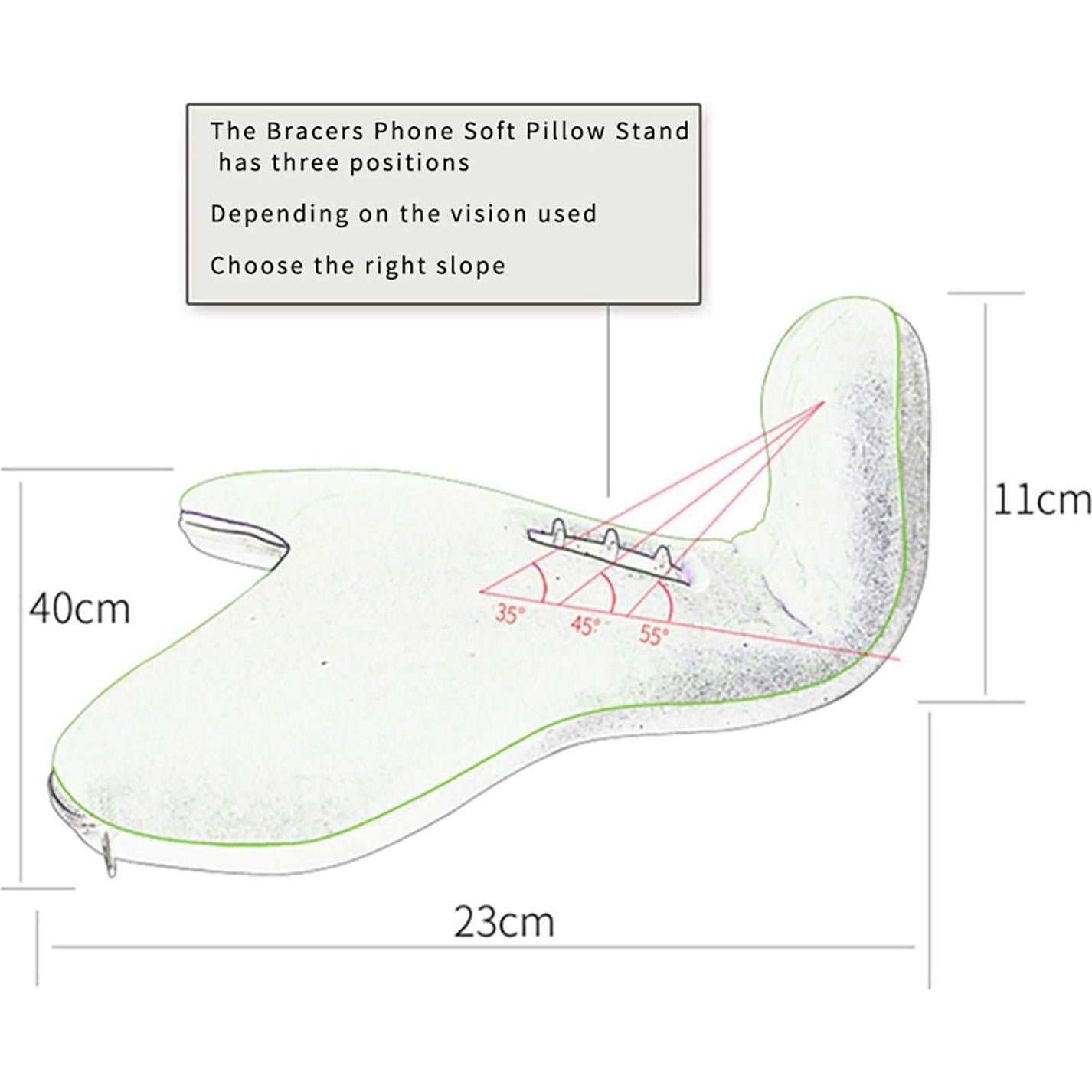 Soporte de Almohada Multi-Angulo OKATOPGEAKO para Tablets 12.9"