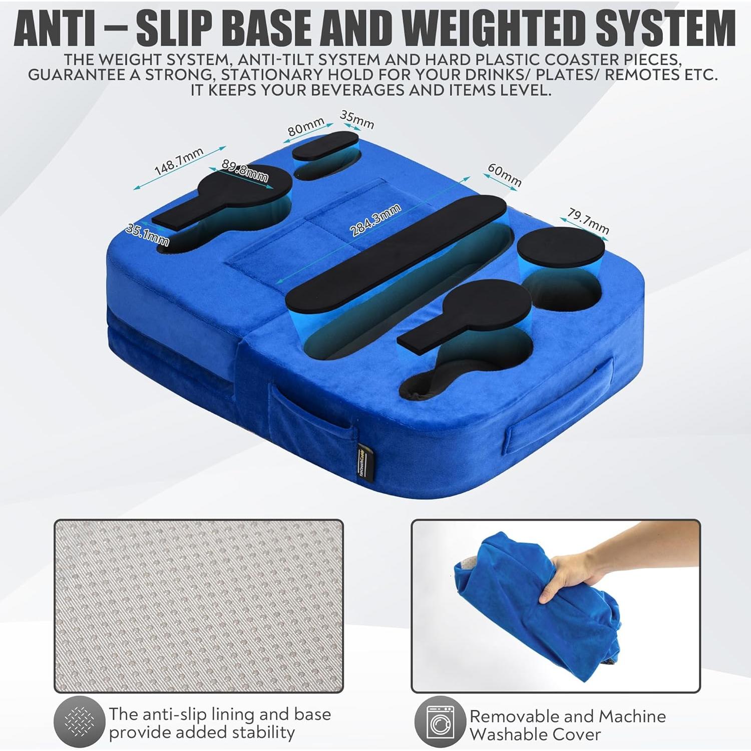 Soporte para Tazas y Accesorios TabCouchCaddy Azul - 1.06 kg