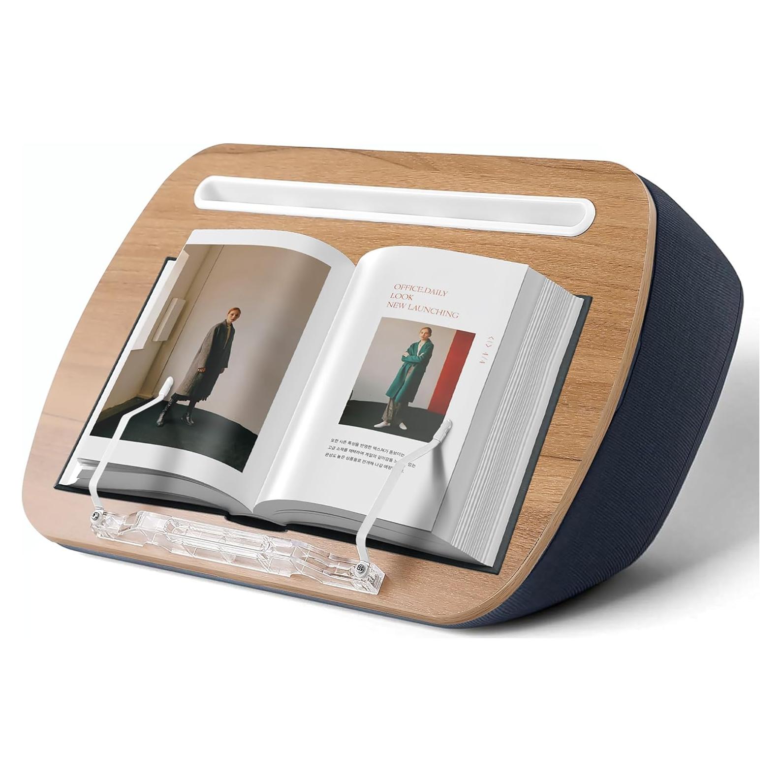 Soporte de Libro SUETPYE Almohada Manos Libres Gris Suave