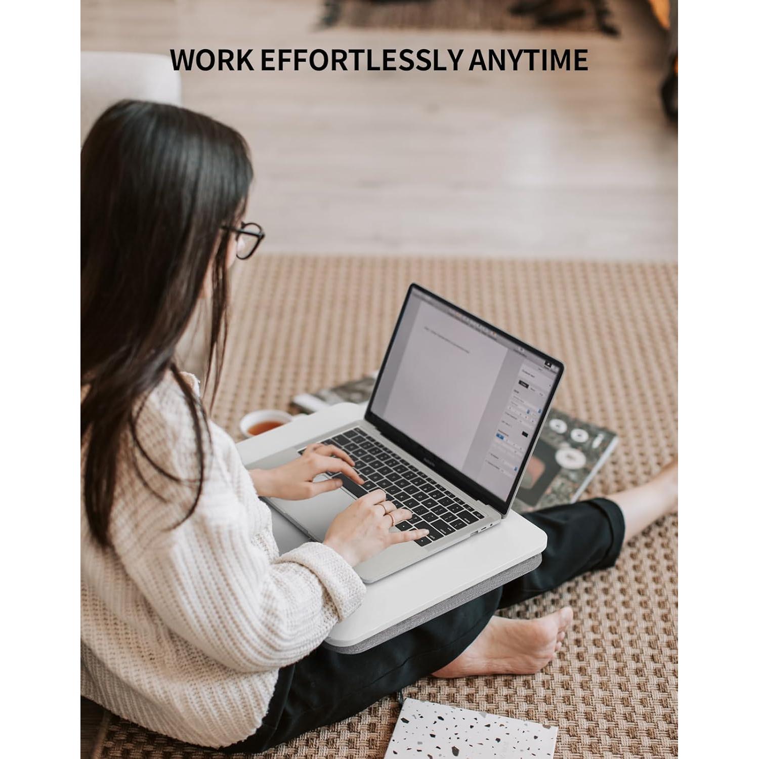 Escritorio Portátil para Laptop ZEAPTAC Blanco 43.4x32.5cm