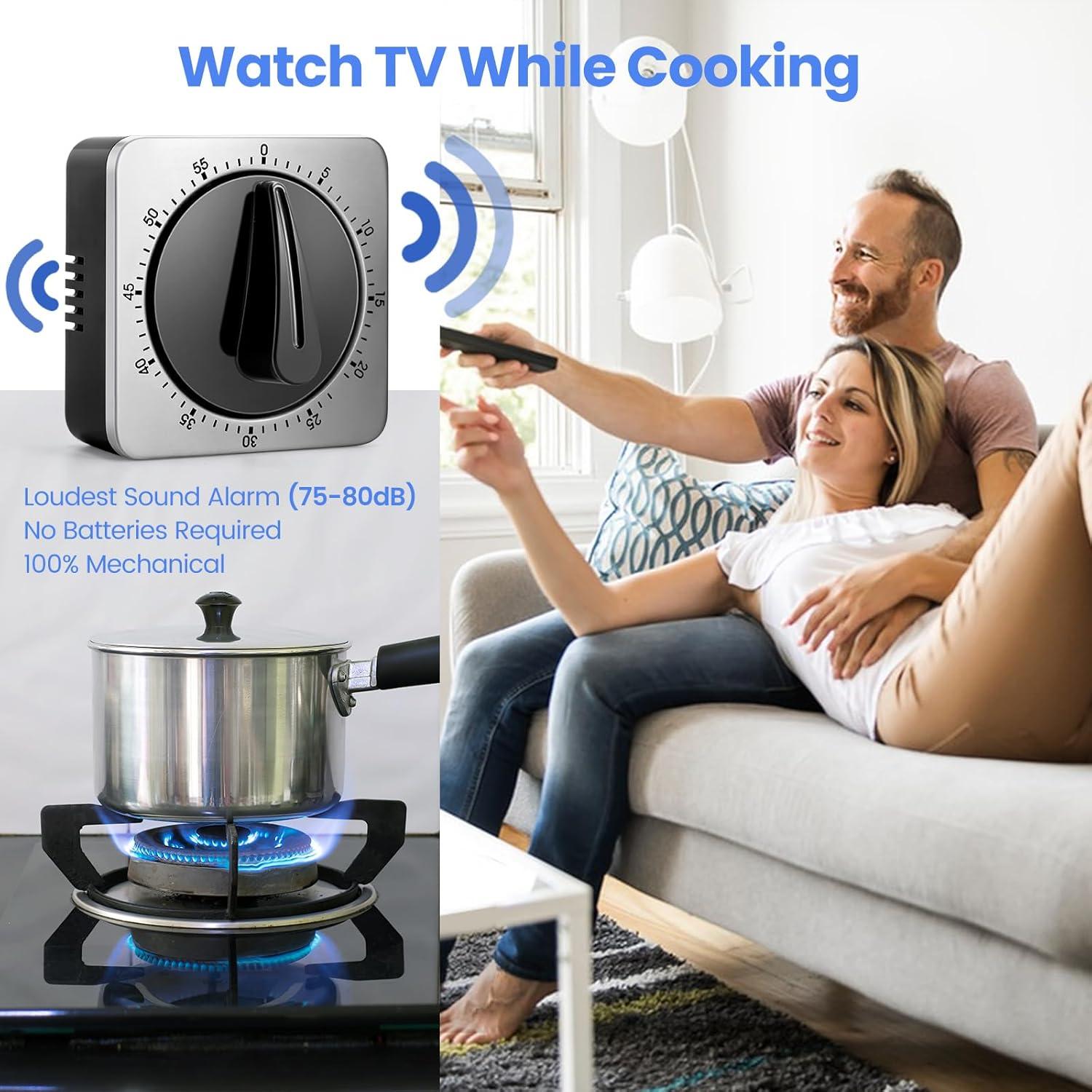 Temporizador de Cocina Mecánico Albayrak 100% Acero Inoxidable