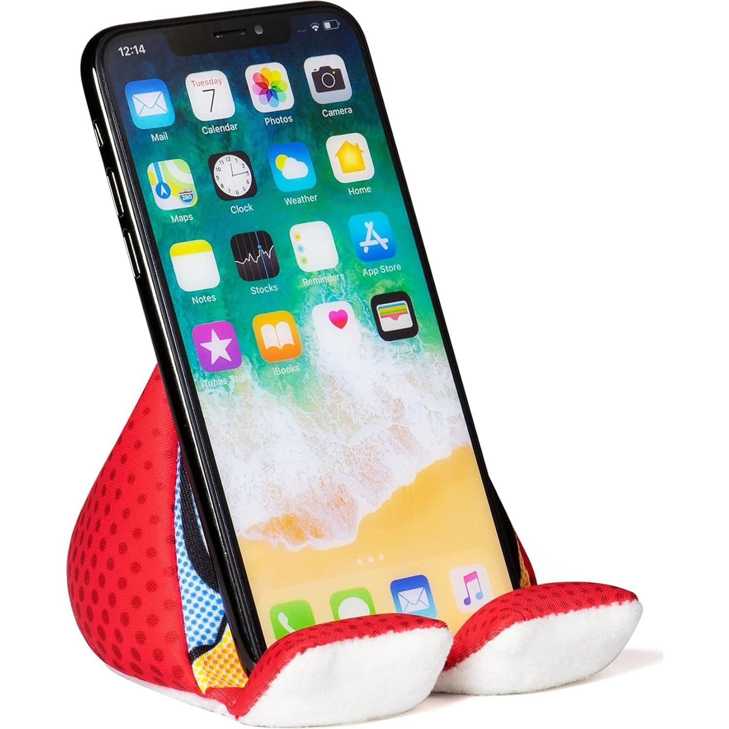 Soporte de Teléfono Móvil Plusheez con Limpiador de Pantalla