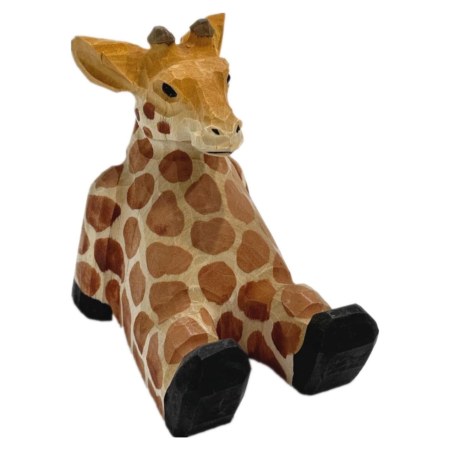 Soporte para teléfono de madera TANG SONG jirafa decorativa