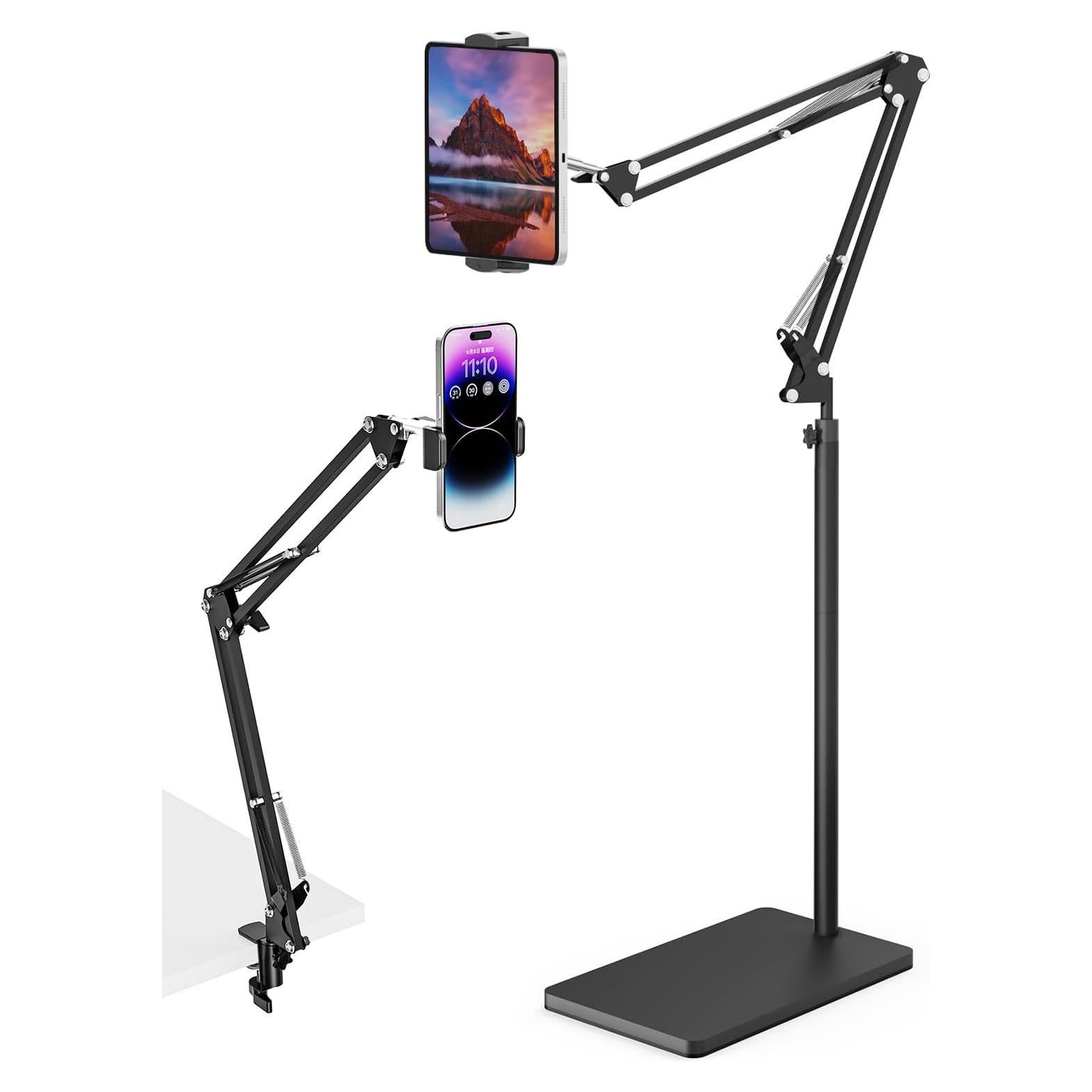 Soporte de Piso para Tablet mmcrz con Abrazadera y Brazo Ajustable