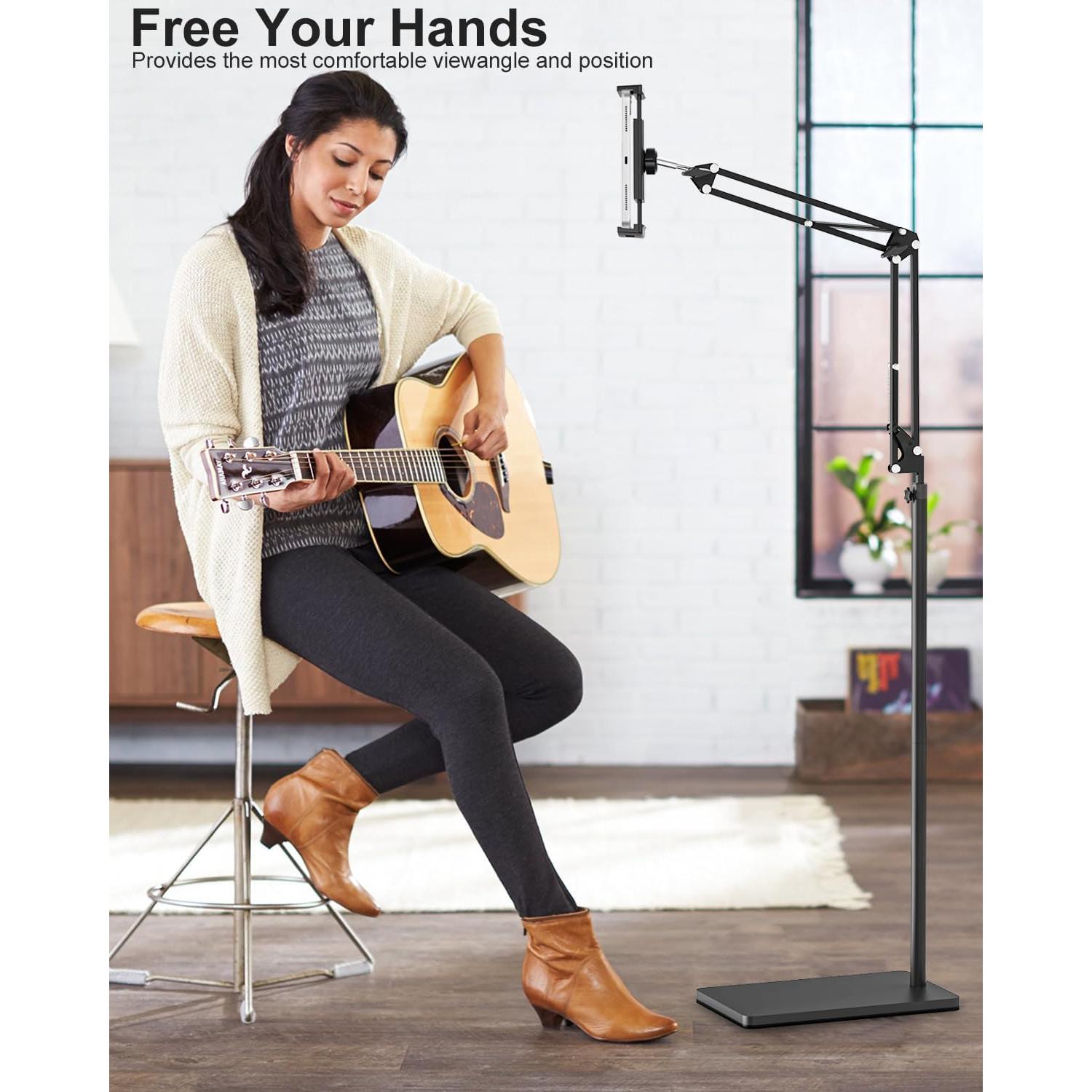 Soporte de Piso para Tablet mmcrz con Abrazadera y Brazo Ajustable