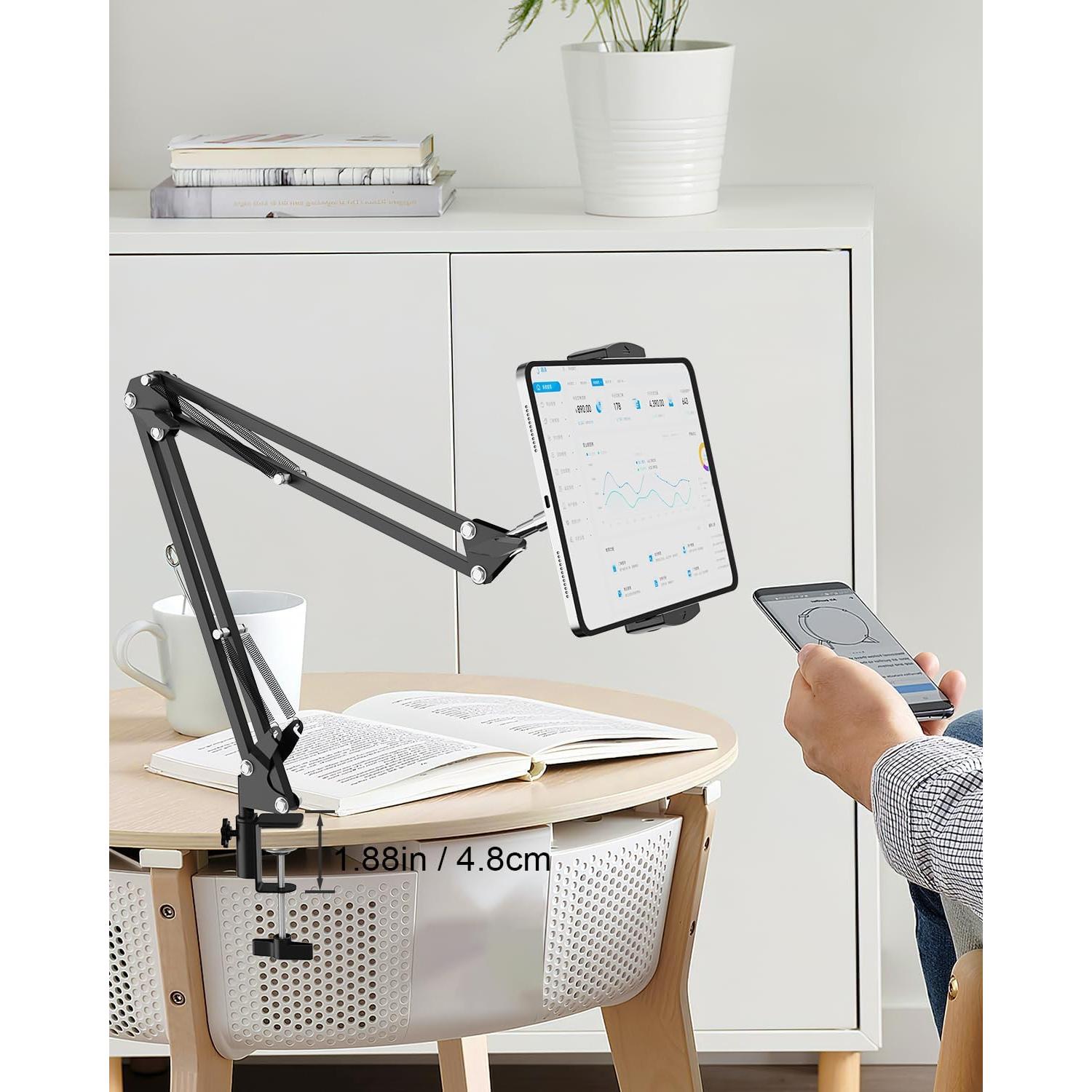 Soporte de Piso para Tablet mmcrz con Abrazadera y Brazo Ajustable