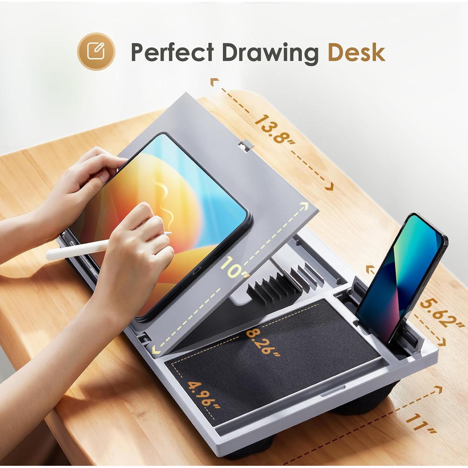 Escritorio Ajustable LORYERGO para Laptop con Cojín y Alfombrilla