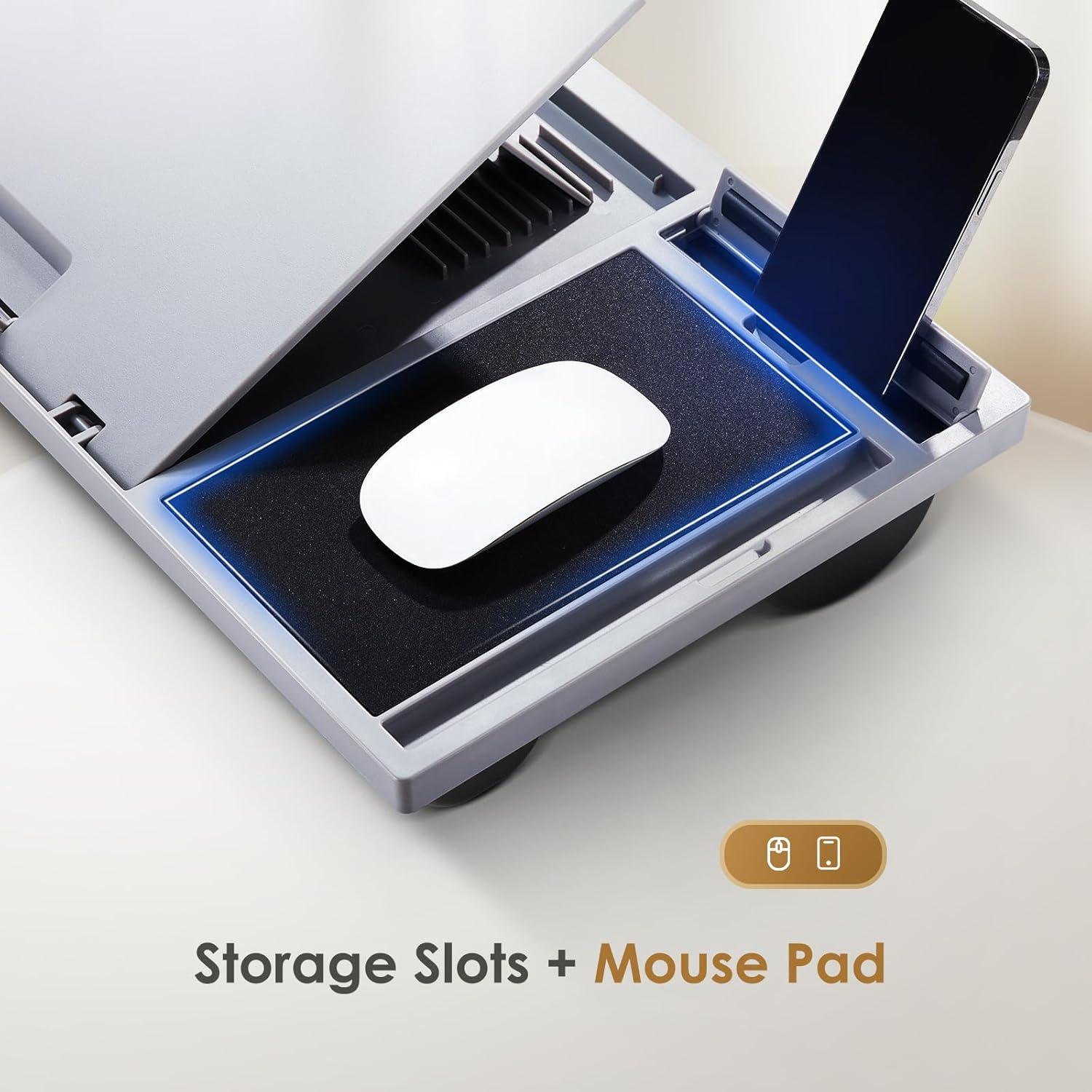 Escritorio Ajustable LORYERGO para Laptop con Cojín y Alfombrilla