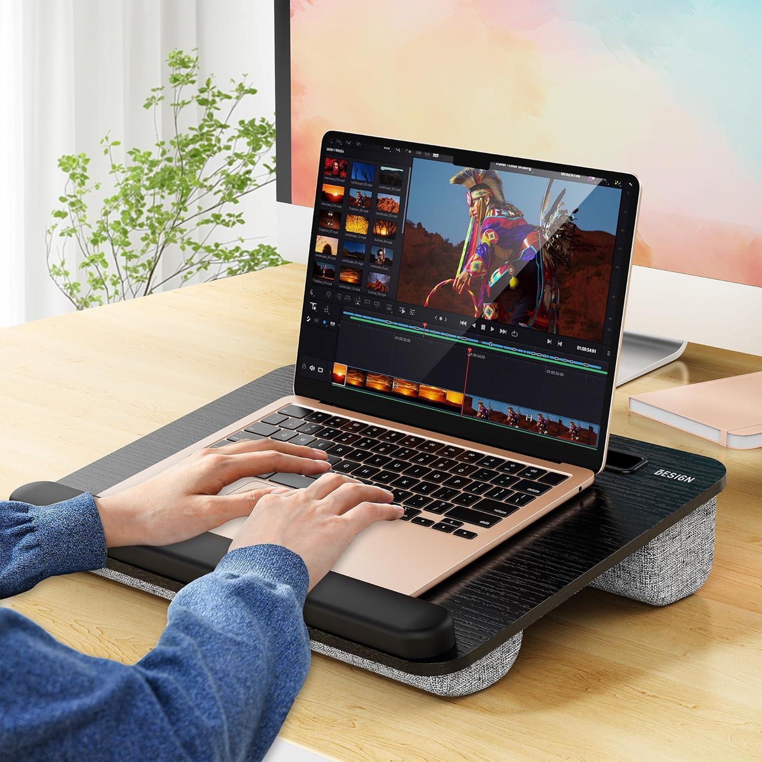 Soporte para Laptop BESIGN LT08, Escritorio Portátil 42.4x32cm