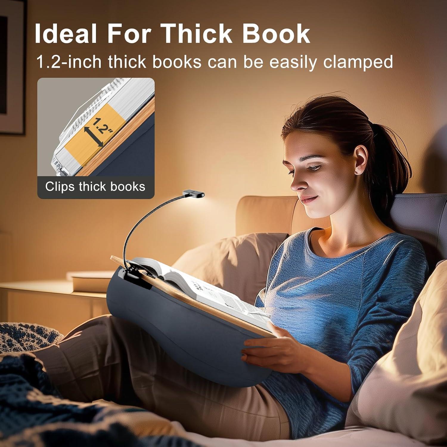 Soporte de Almohada para Lectura HUMANCOZY con Luz LED Ajustable