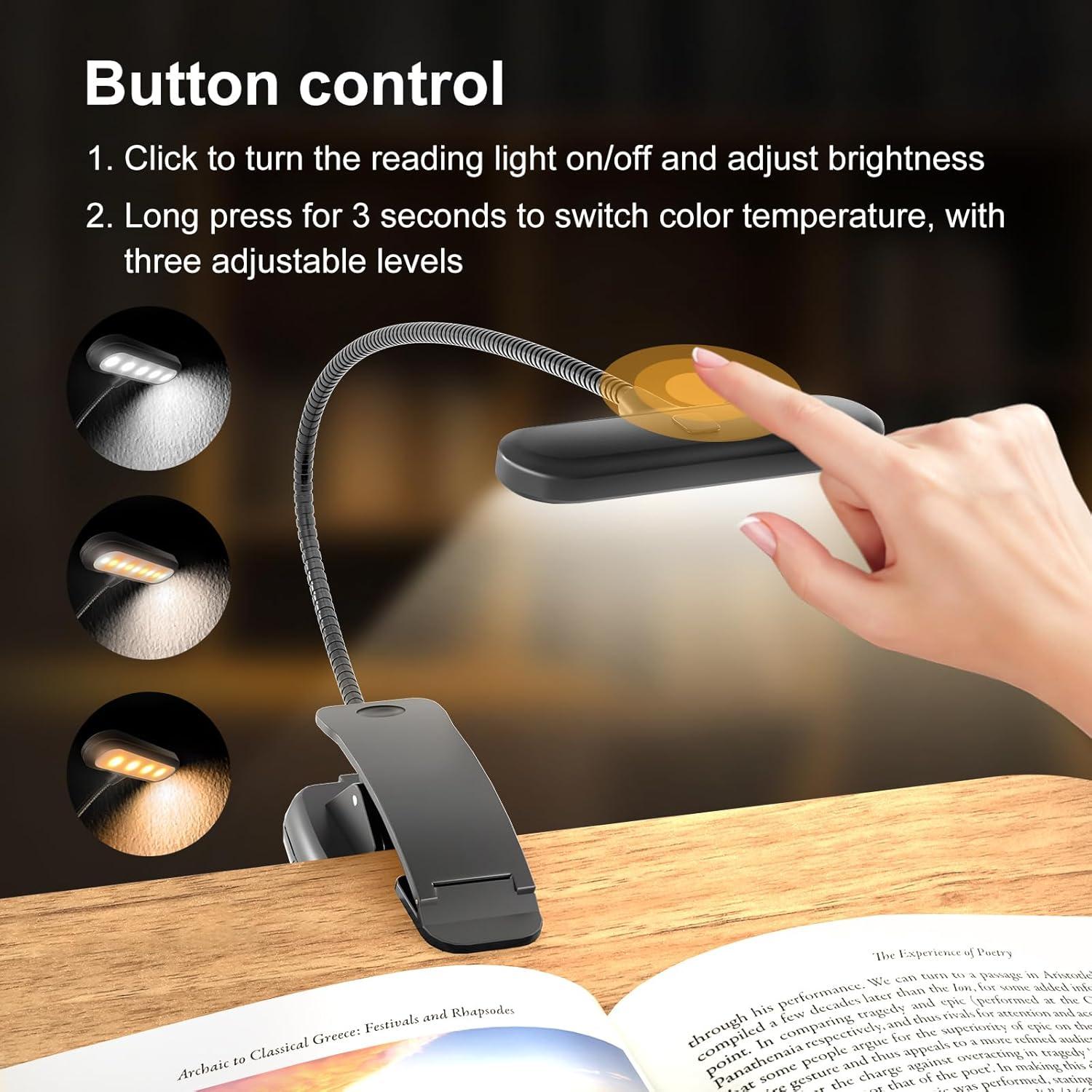 Soporte de Almohada para Lectura HUMANCOZY con Luz LED Ajustable