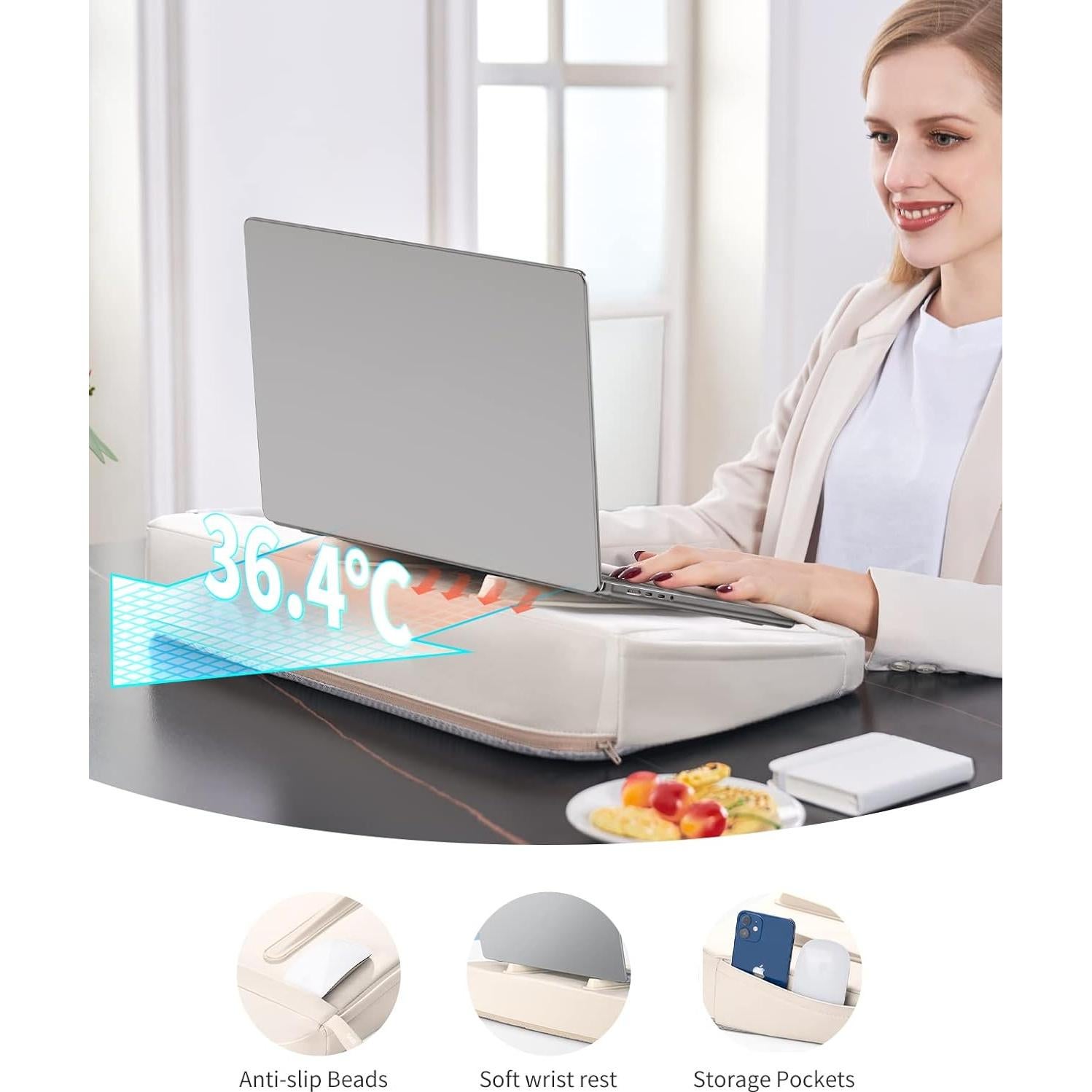 Escritorio Portátil SAIJI con Cojín para Laptop 42.9x32cm