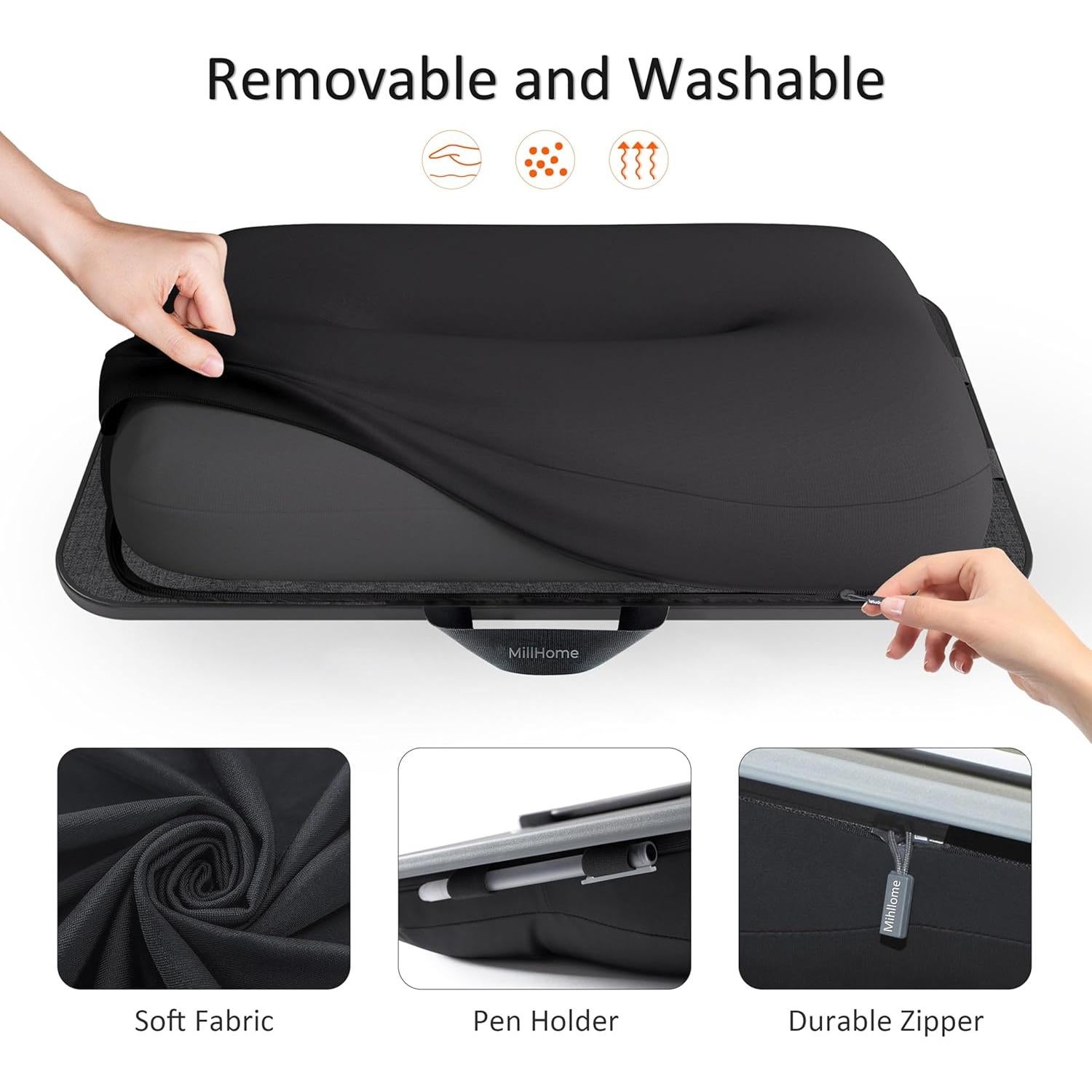 Escritorio de Regazo MillHome Negro para Laptop 17" Ergonomico