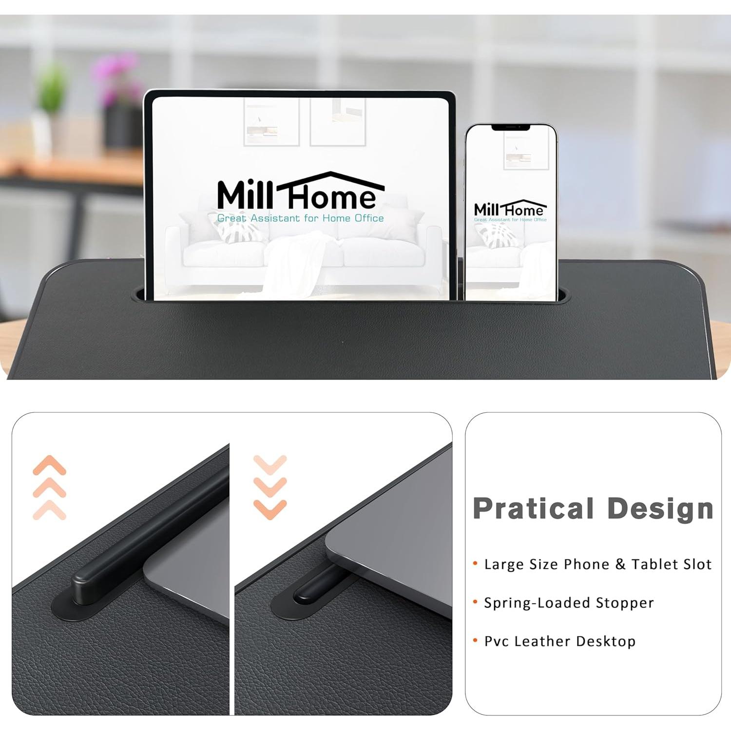 Escritorio de Regazo MillHome Negro para Laptop 17" Ergonomico