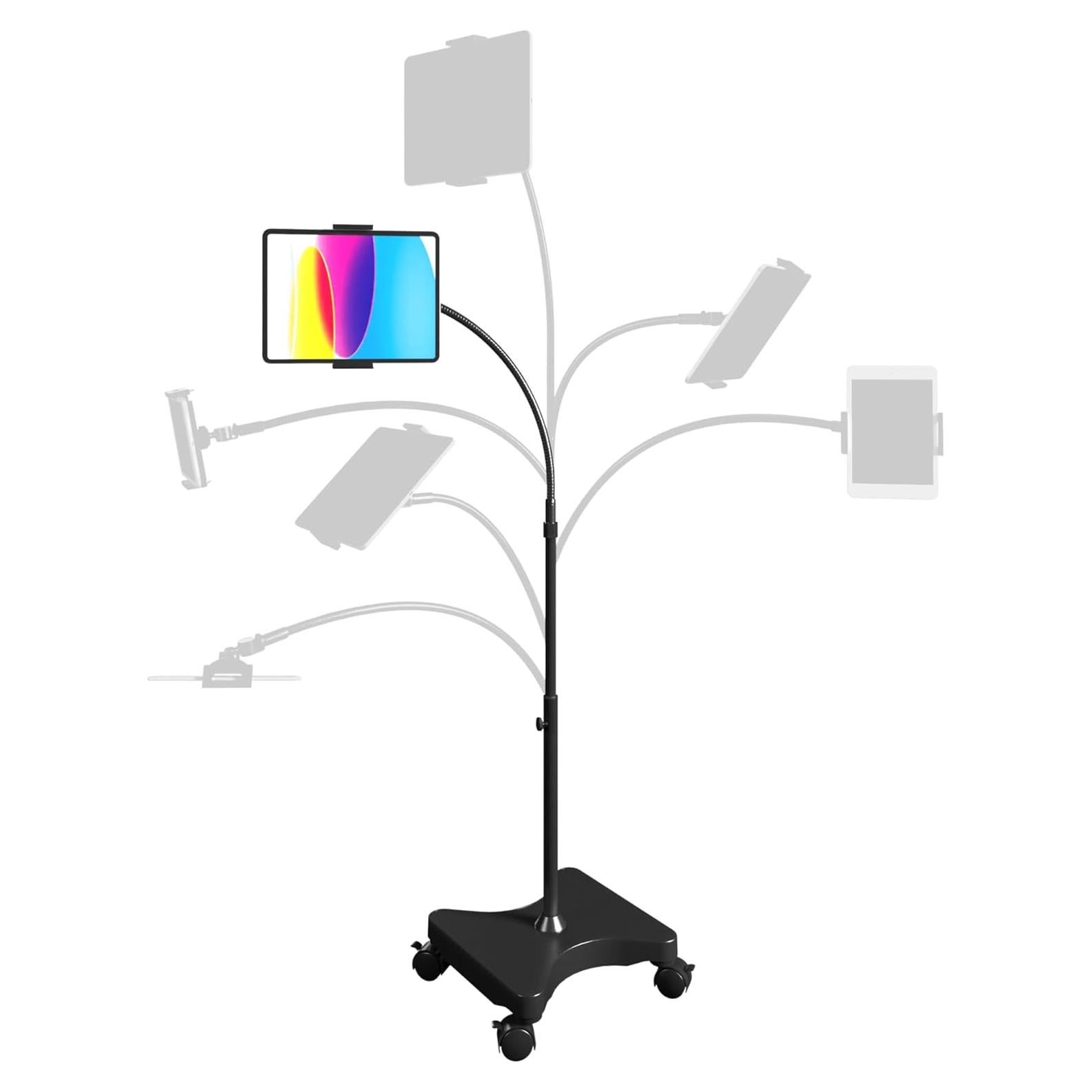 Soporte de Piso Ajustable LEVO con Ruedas para Tabletas y Teléfonos