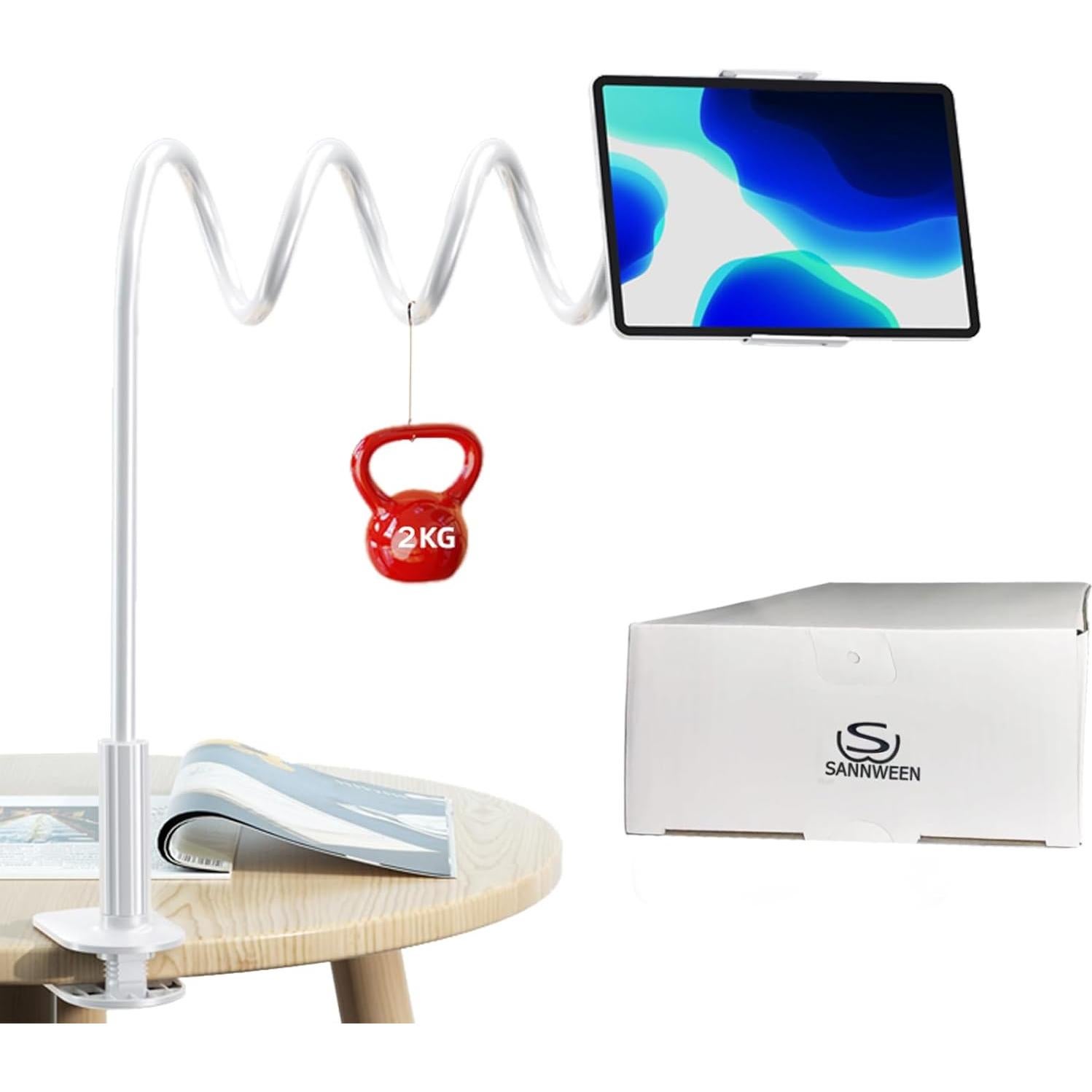 Soporte flexible para teléfono y tablet SANWEEN M1 - Blanco 1m