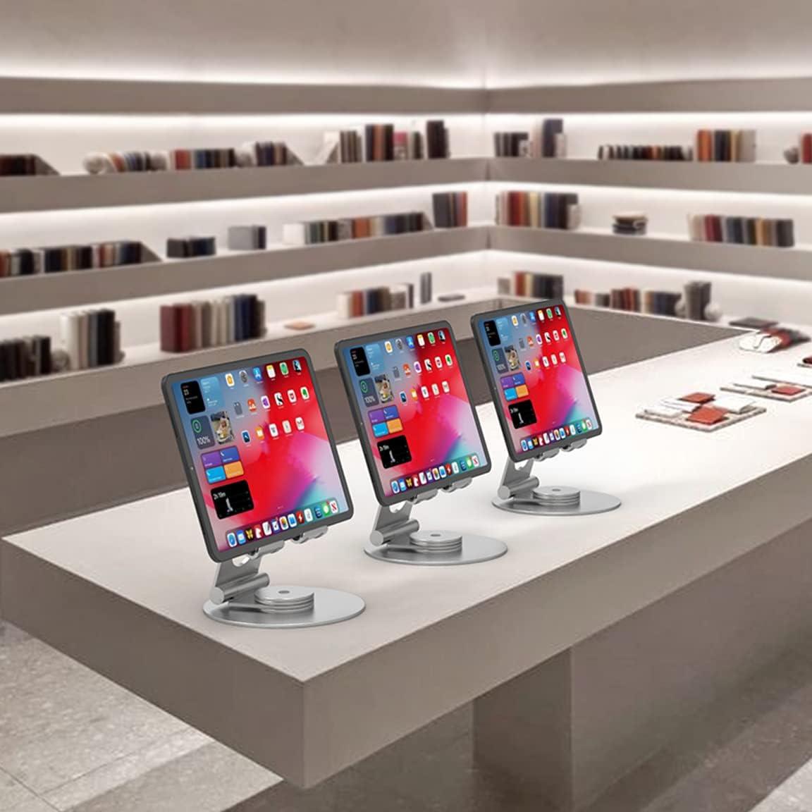 Soporte Giratorio para Tabletas KABCON Aluminio 360° Plata