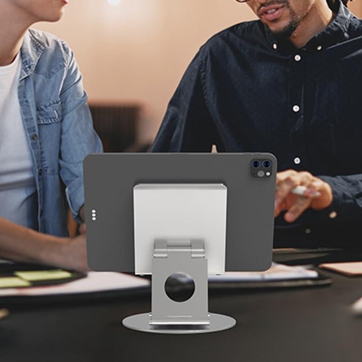 Soporte Giratorio para Tabletas KABCON Aluminio 360° Plata