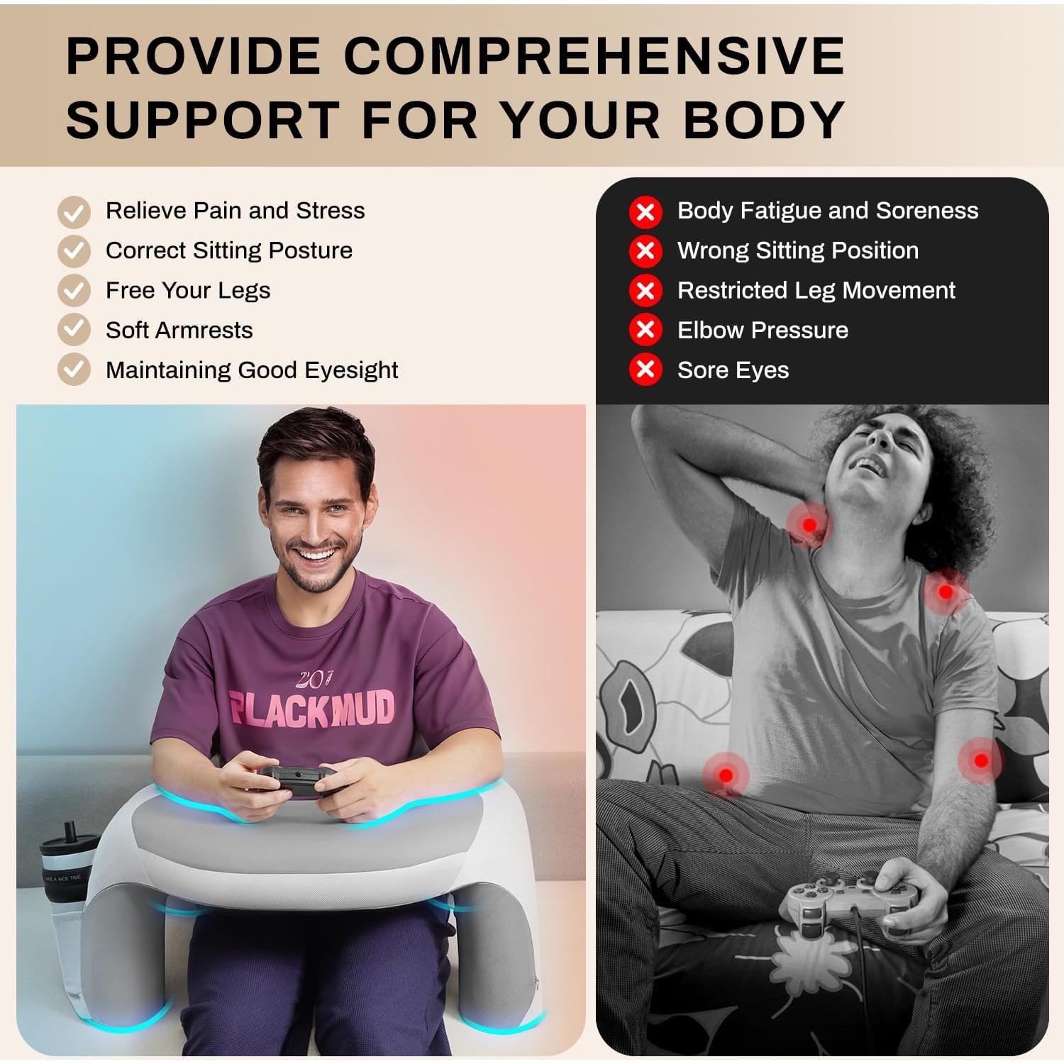 Escritorio de Regazo para Laptop Wogahev - Almohada Ergonómica 2.05 kg