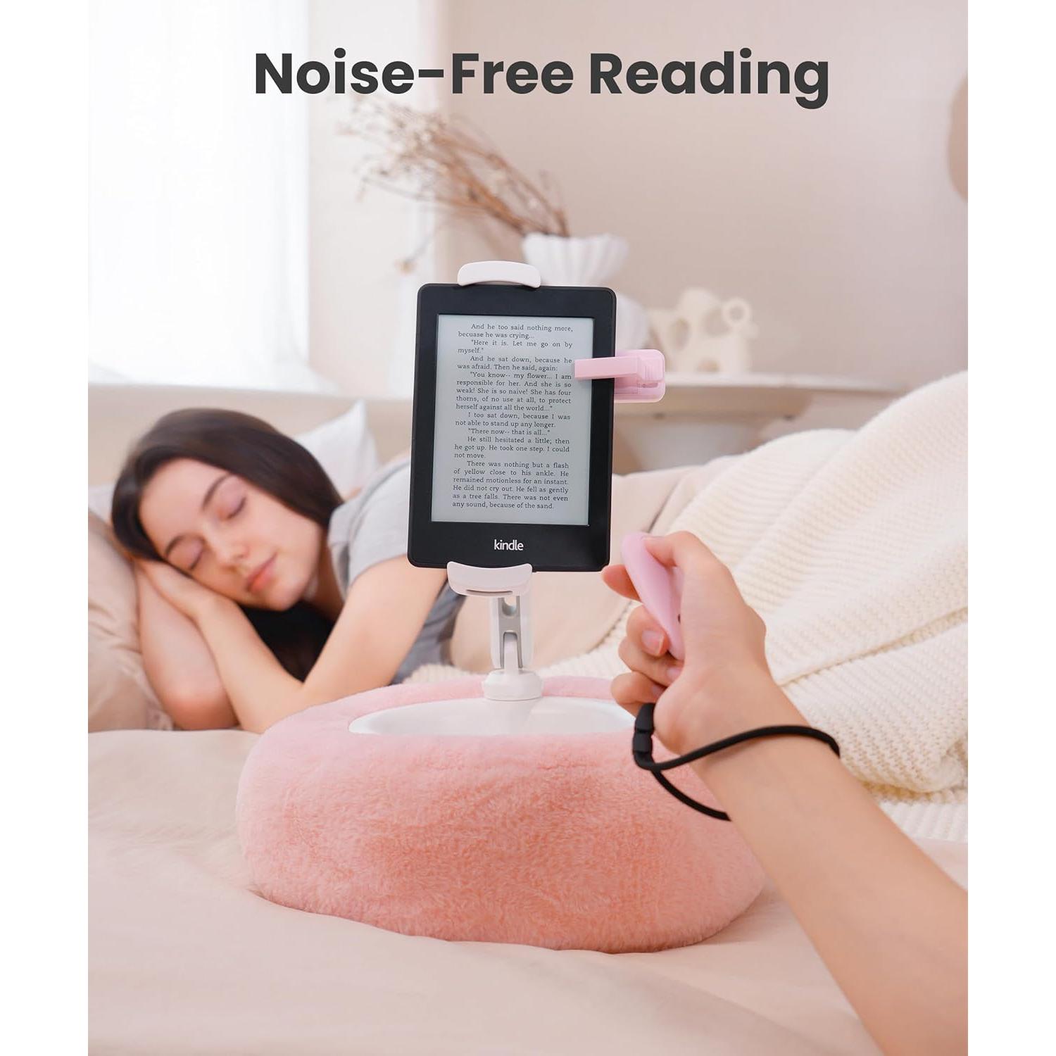 Soporte de Almohada para Tablet VoltifyMax 360° Ajustable Rosa