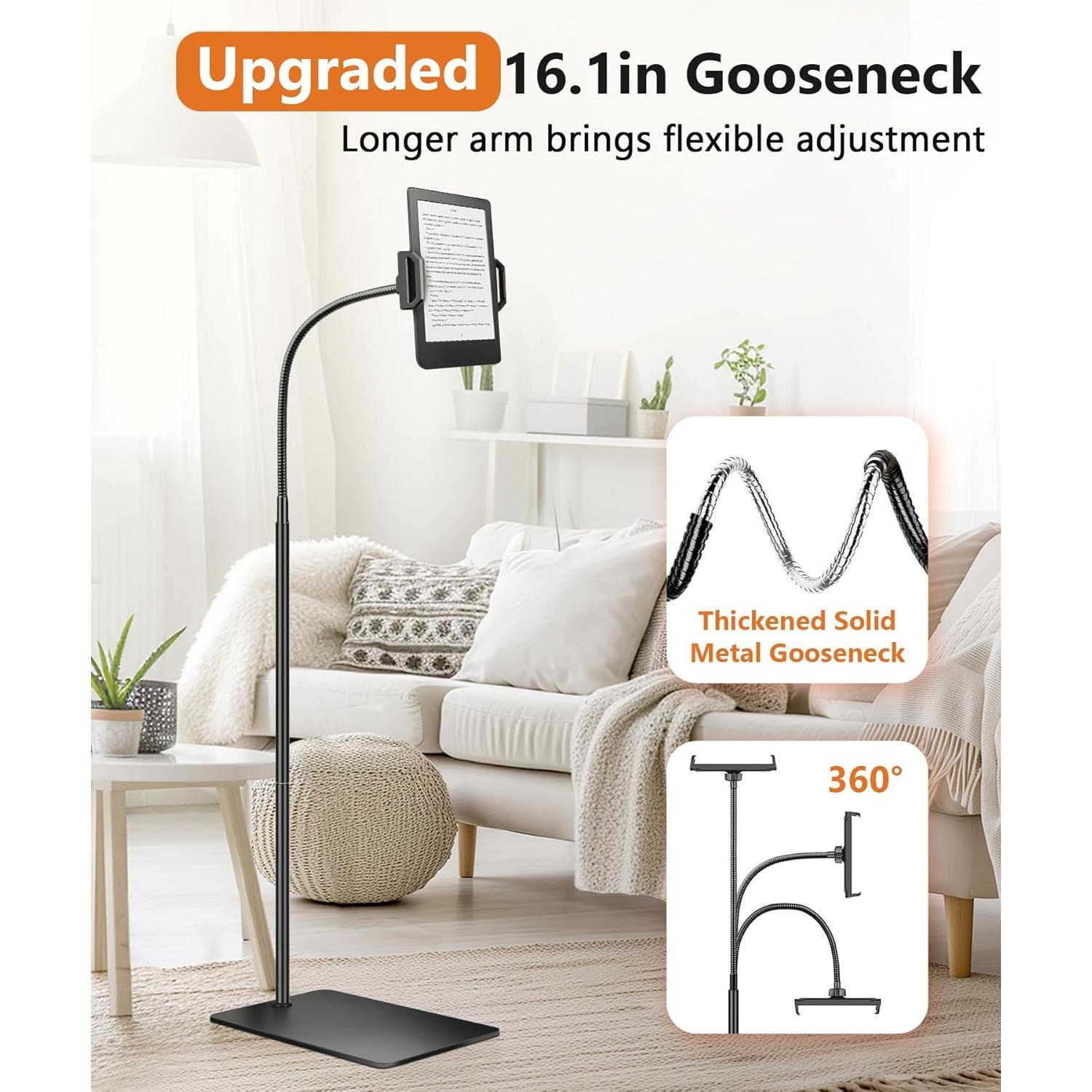 Soporte de Piso Ajustable Evekea para iPad y Tablets 2-12.9"