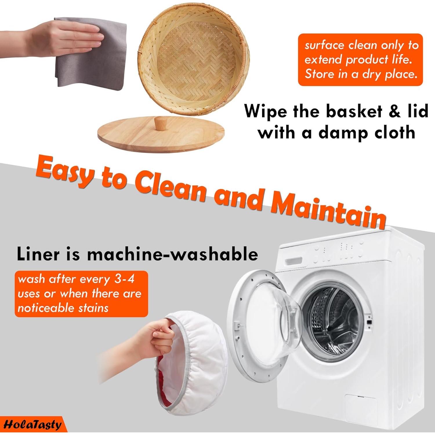 Cesta Calentadora de Tortillas Woobud 24 cm con Forro Aislante