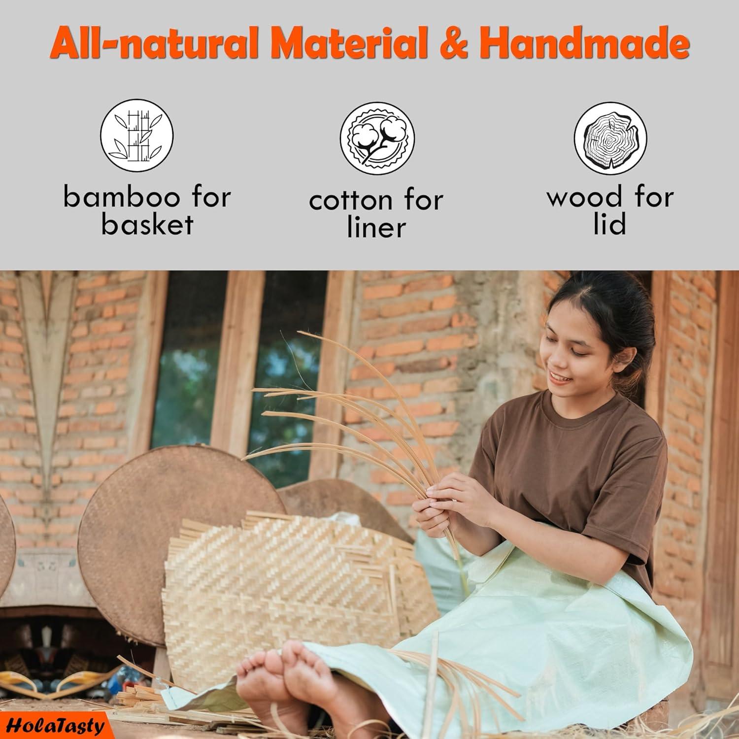 Cesta Calentadora de Tortillas Woobud 24 cm con Forro Aislante