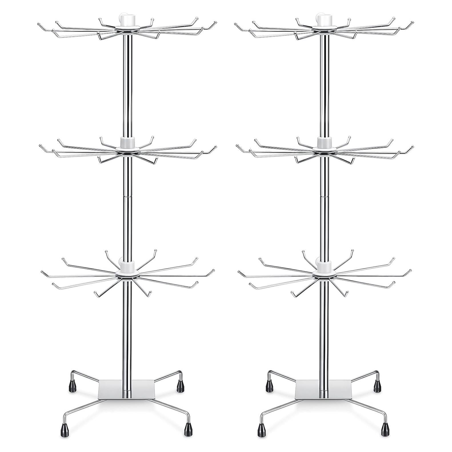 Soporte de Joyería Rotatorio BBTO 72 cm Plata 2 Pcs