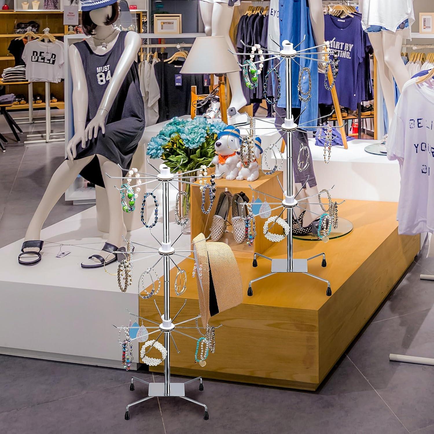 Soporte de Joyería Rotatorio BBTO 72 cm Plata 2 Pcs