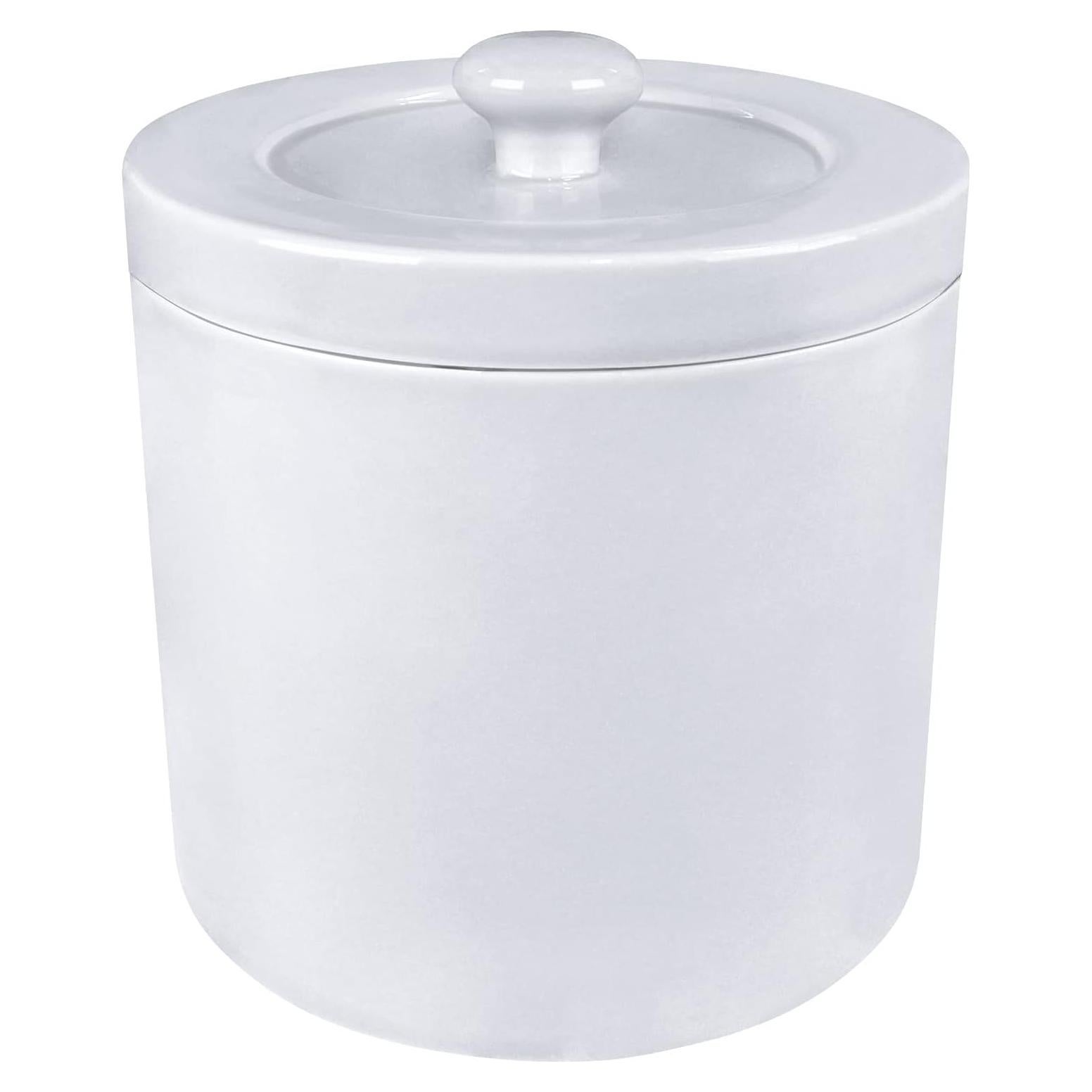 Contenedor de Grasa de Tocino Cerámica Blue Donuts 32 Oz Blanco