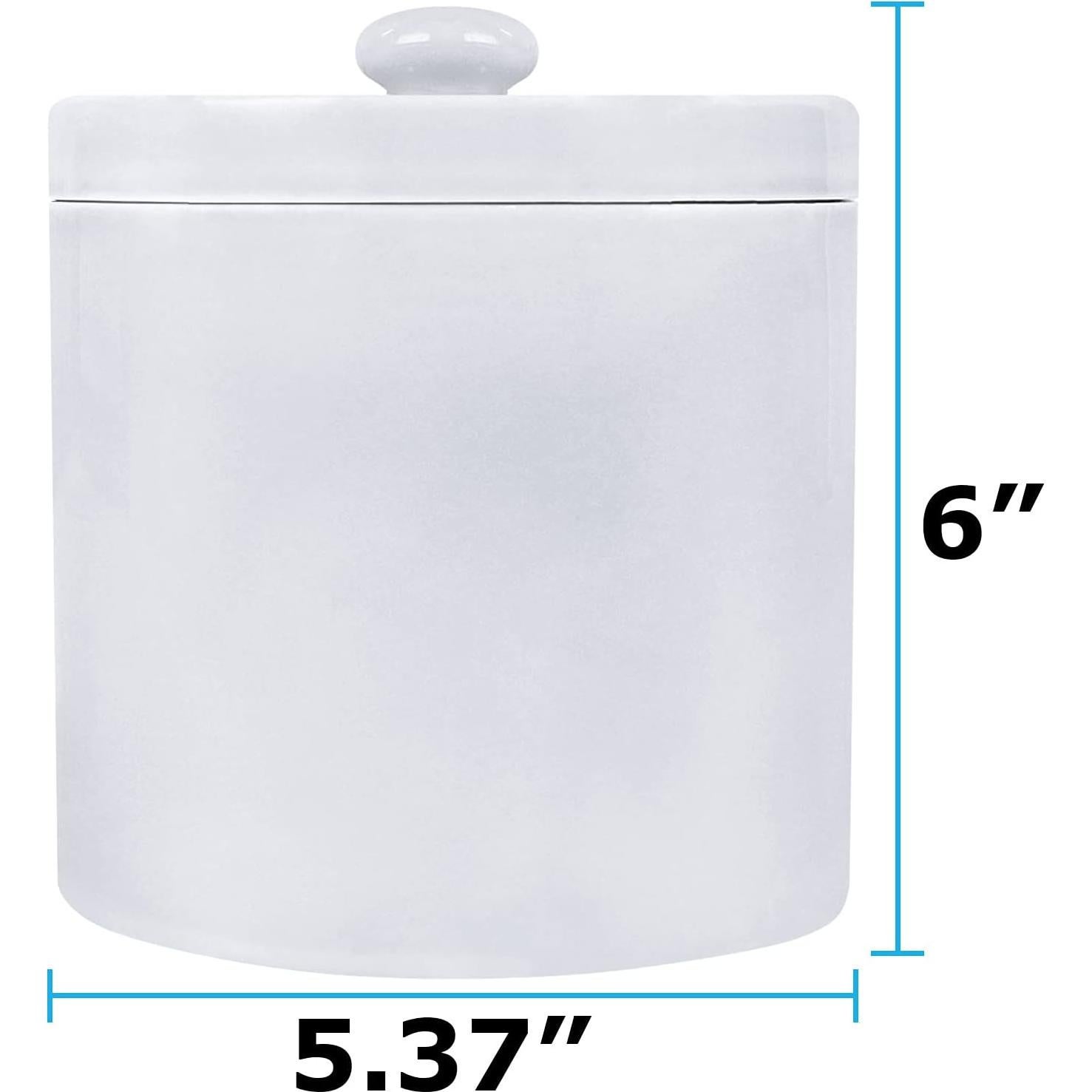 Contenedor de Grasa de Tocino Cerámica Blue Donuts 32 Oz Blanco