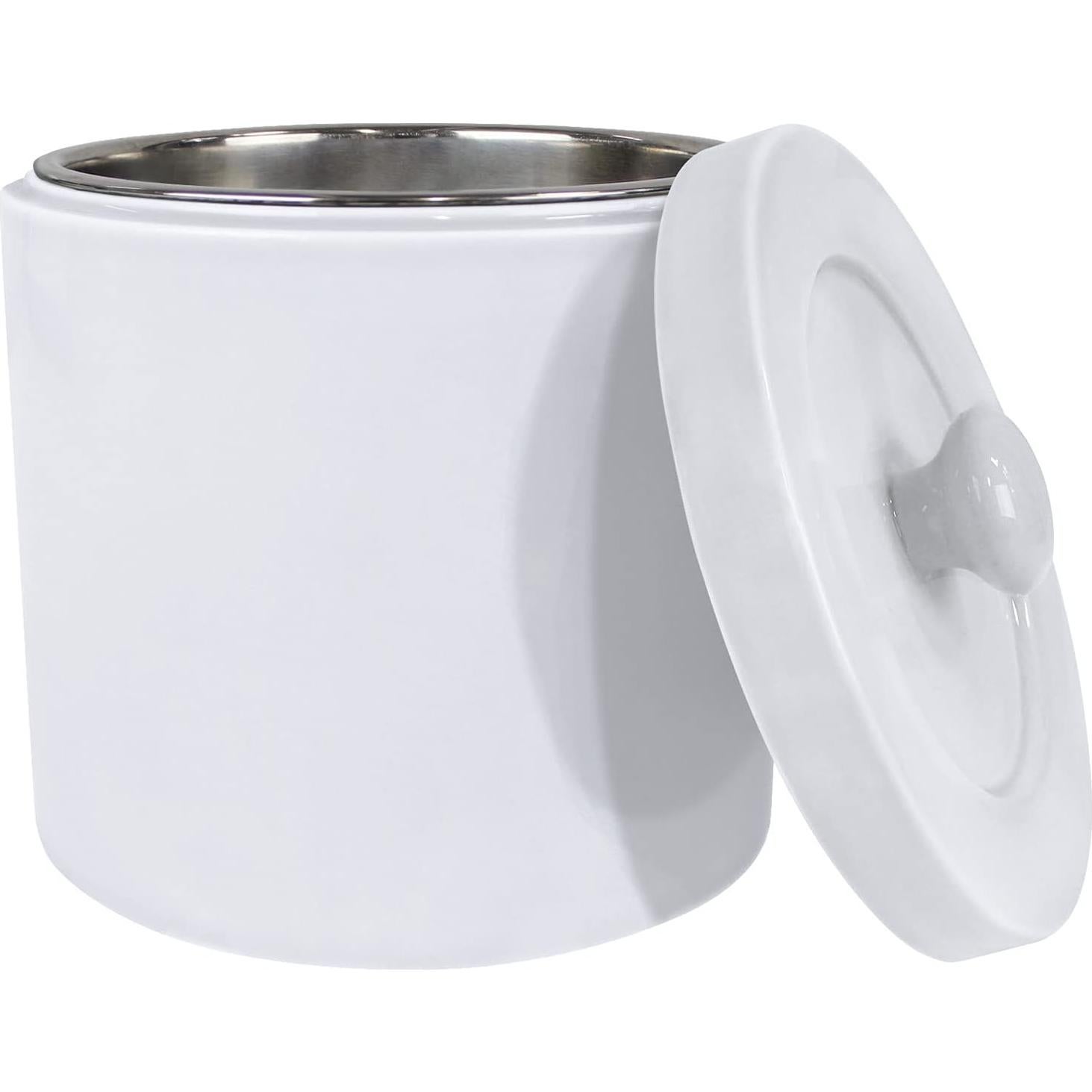 Contenedor de Grasa de Tocino Cerámica Blue Donuts 32 Oz Blanco