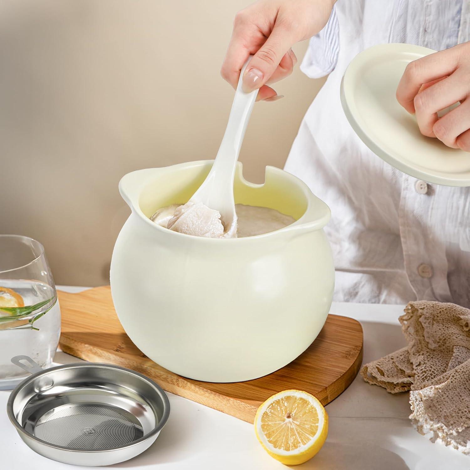 Contenedor de Grasa de Tocino ZAVOOS 1.4L con Colador y Tapa