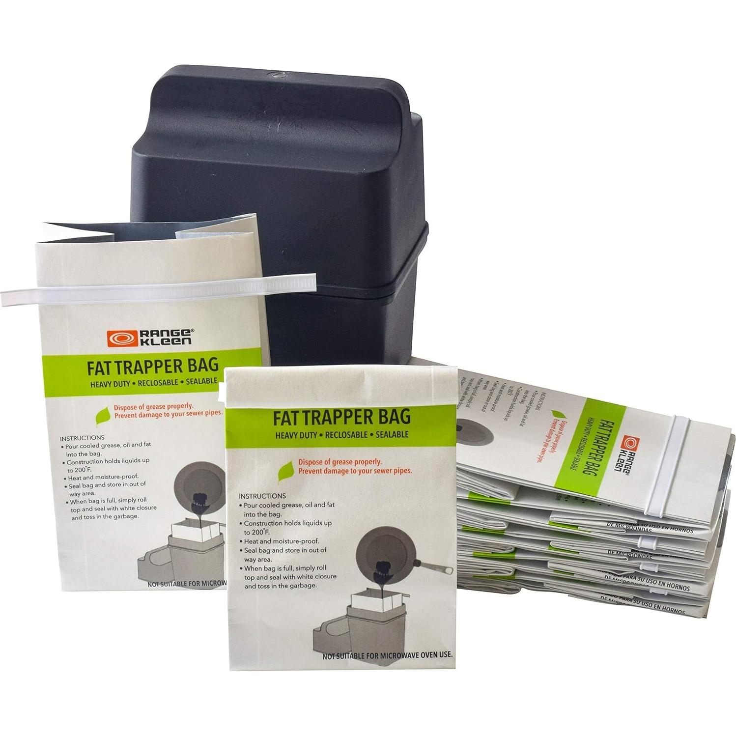 Contenedor de Grasa Range Kleen con 12 Bolsas Desechables