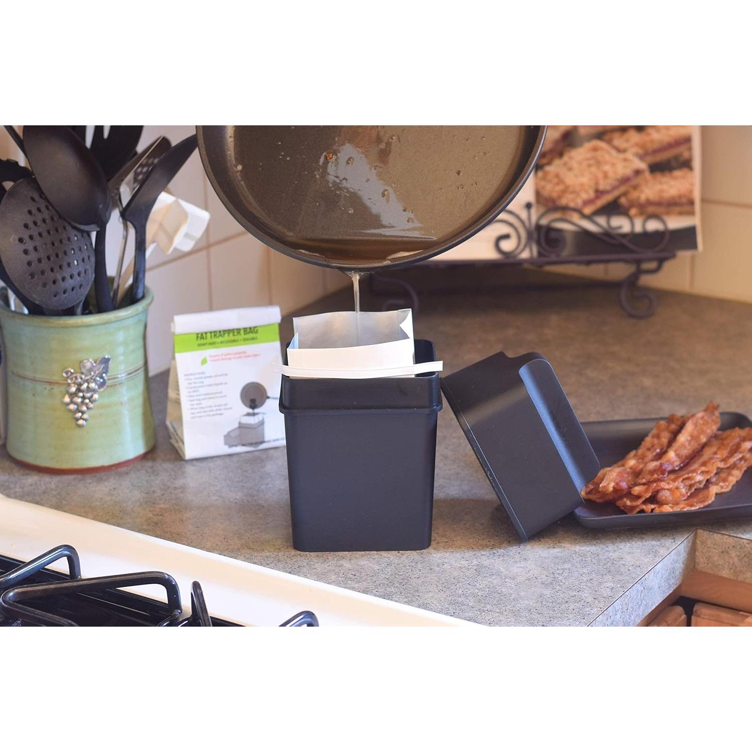 Contenedor de Grasa Range Kleen con 12 Bolsas Desechables