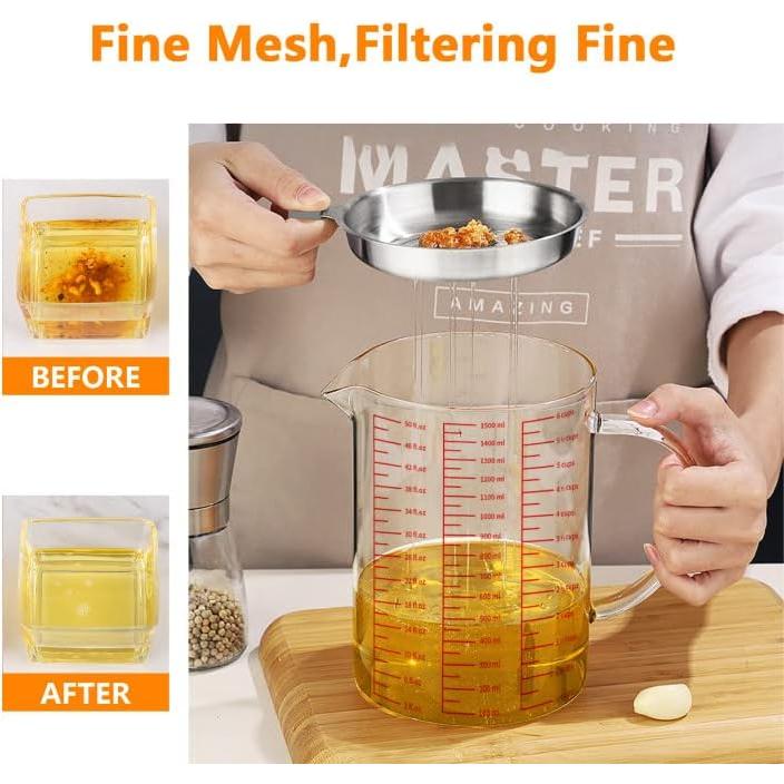 Contenedor de Grasa de Tocino Luvan 1.5L Vidrio con Colador