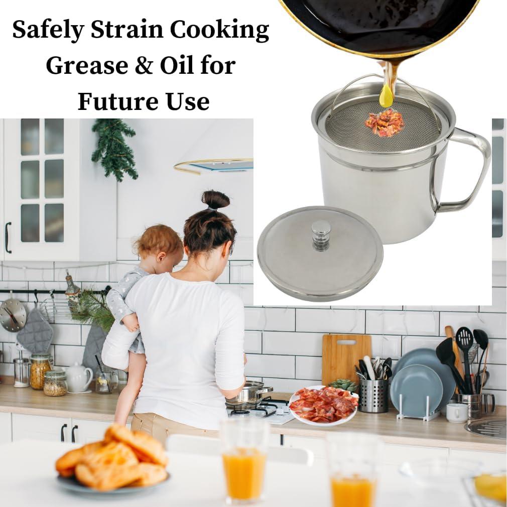 Canasta de Almacenamiento de Aceite Evelots 5 Tazas Acero Inoxidable