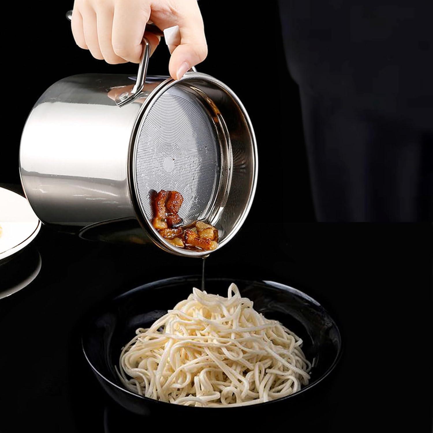 Contenedor de Grasa de Tocino Zalaxt 2.1L Acero Inoxidable